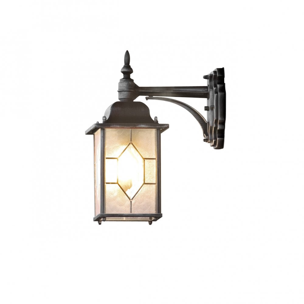 Konstsmide Milano Down Wall Lantern - Black