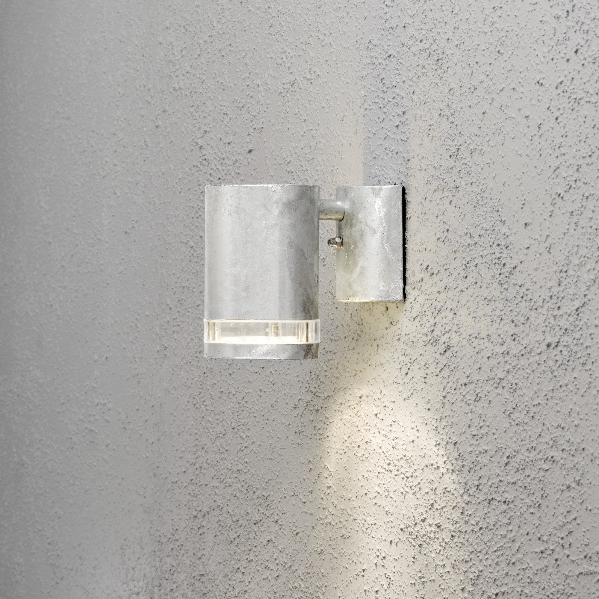 Konstsmide Modena Single Ring Down Wall Light - Galvanised