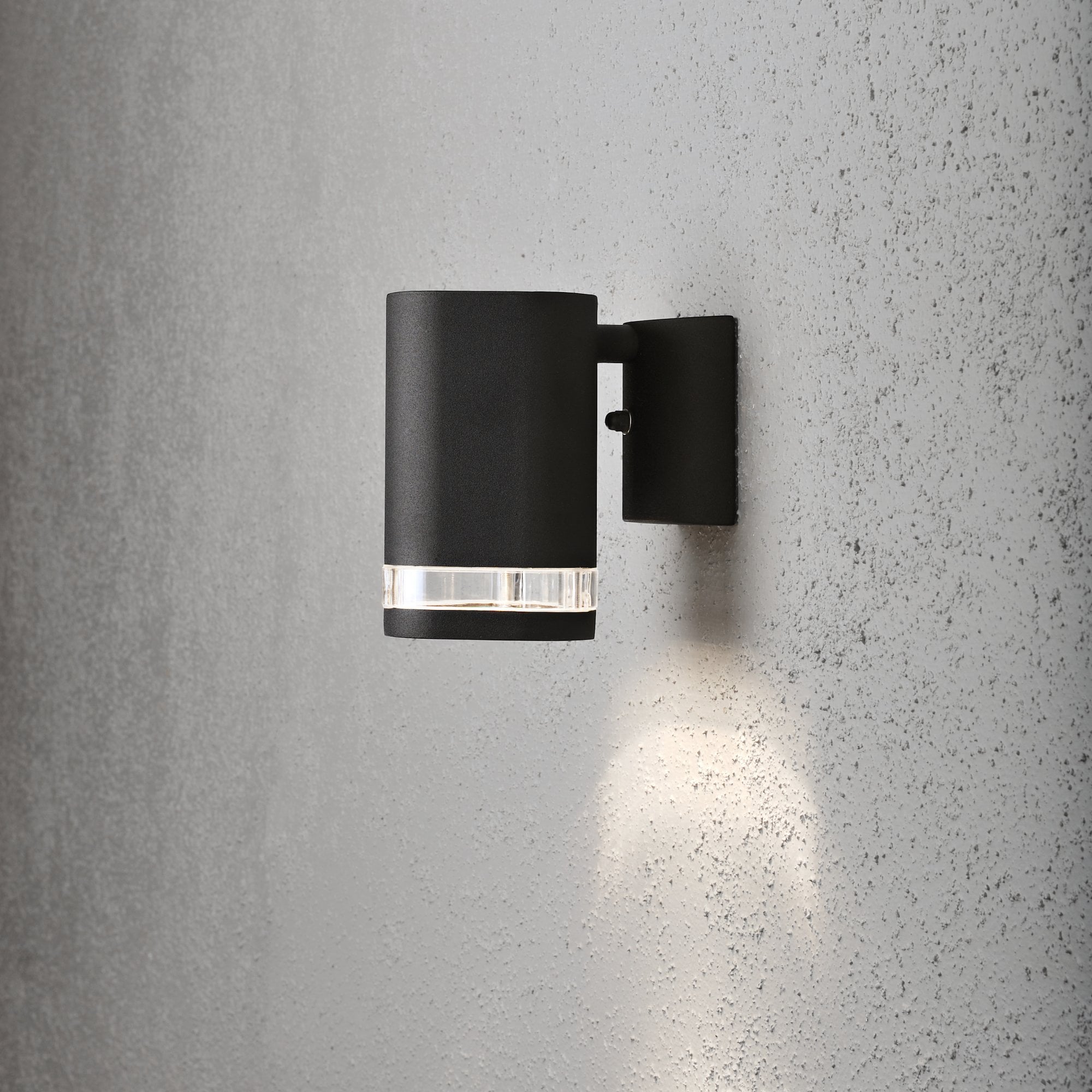 Konstsmide Modena Single Ring Down Wall Light - Black