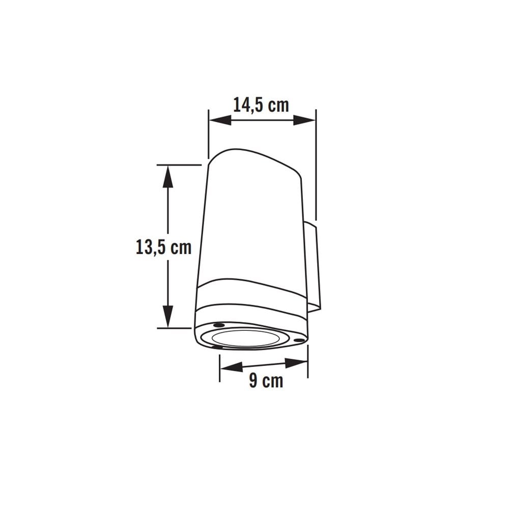 Konstsmide Modena Single Ring Down Wall Light - Black