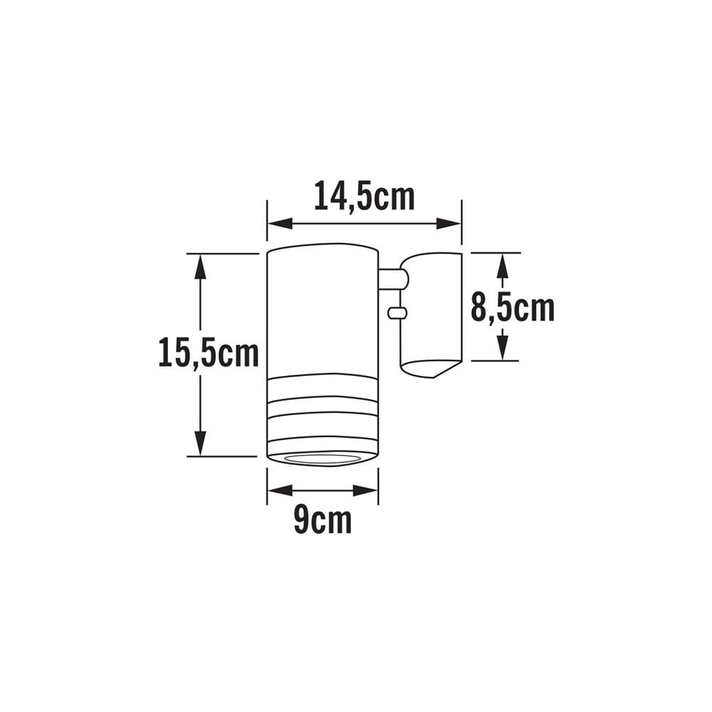 Konstsmide Modena Double Ring Down Wall Light - Matt Black