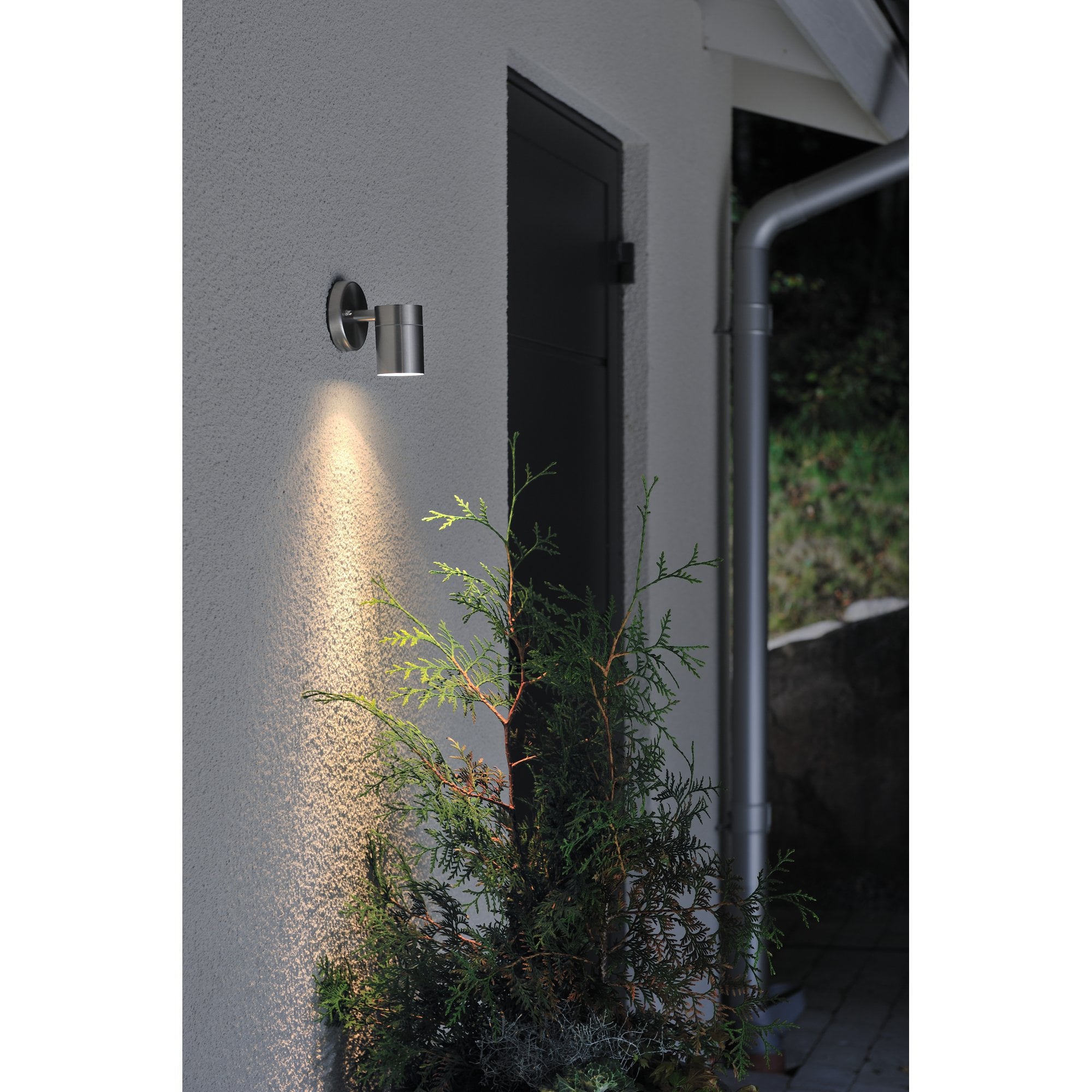 Konstsmide Modena 9cm Down Wall Light - Stainless Steel