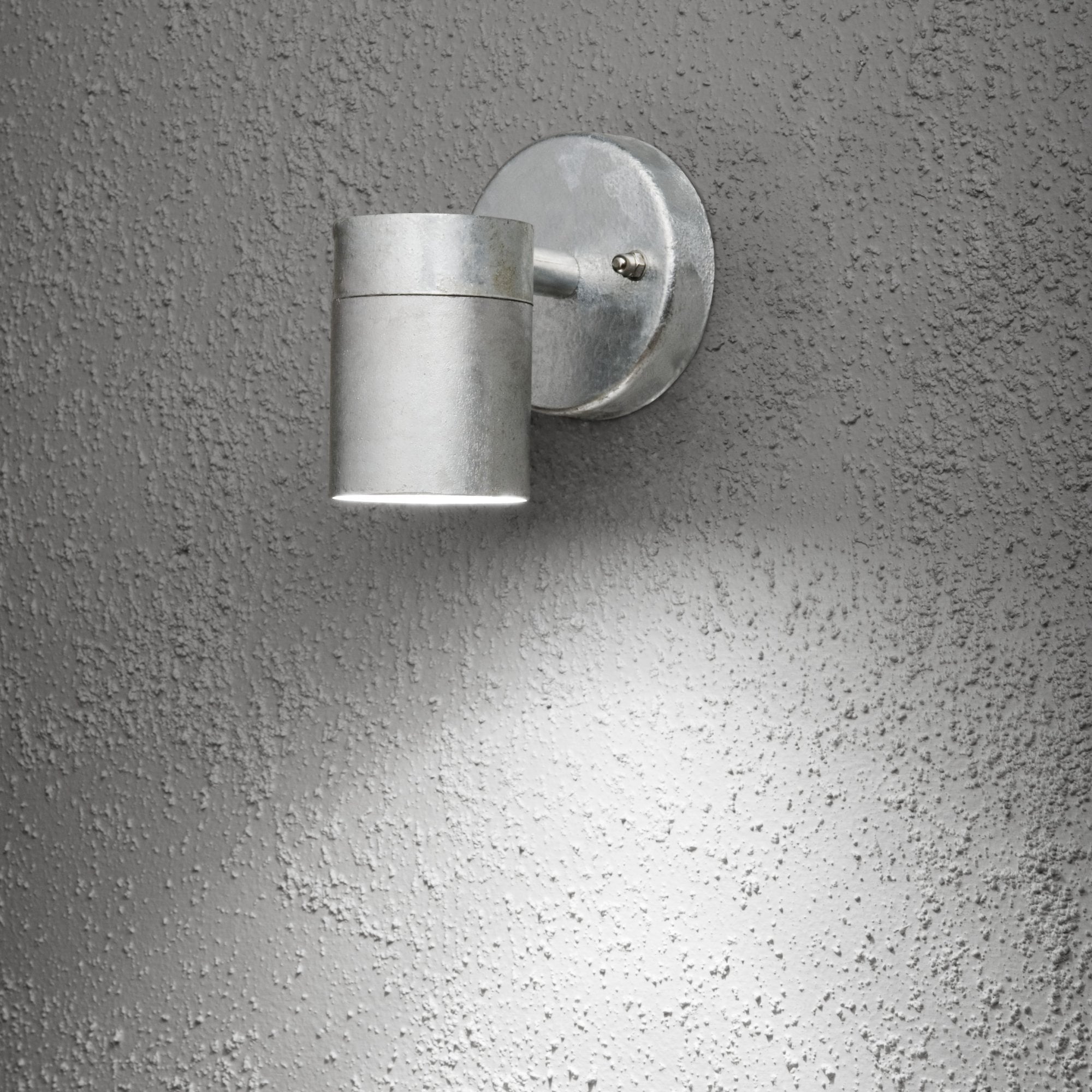 Konstsmide Modena 9cm Down Wall Light - Galvanised Steel
