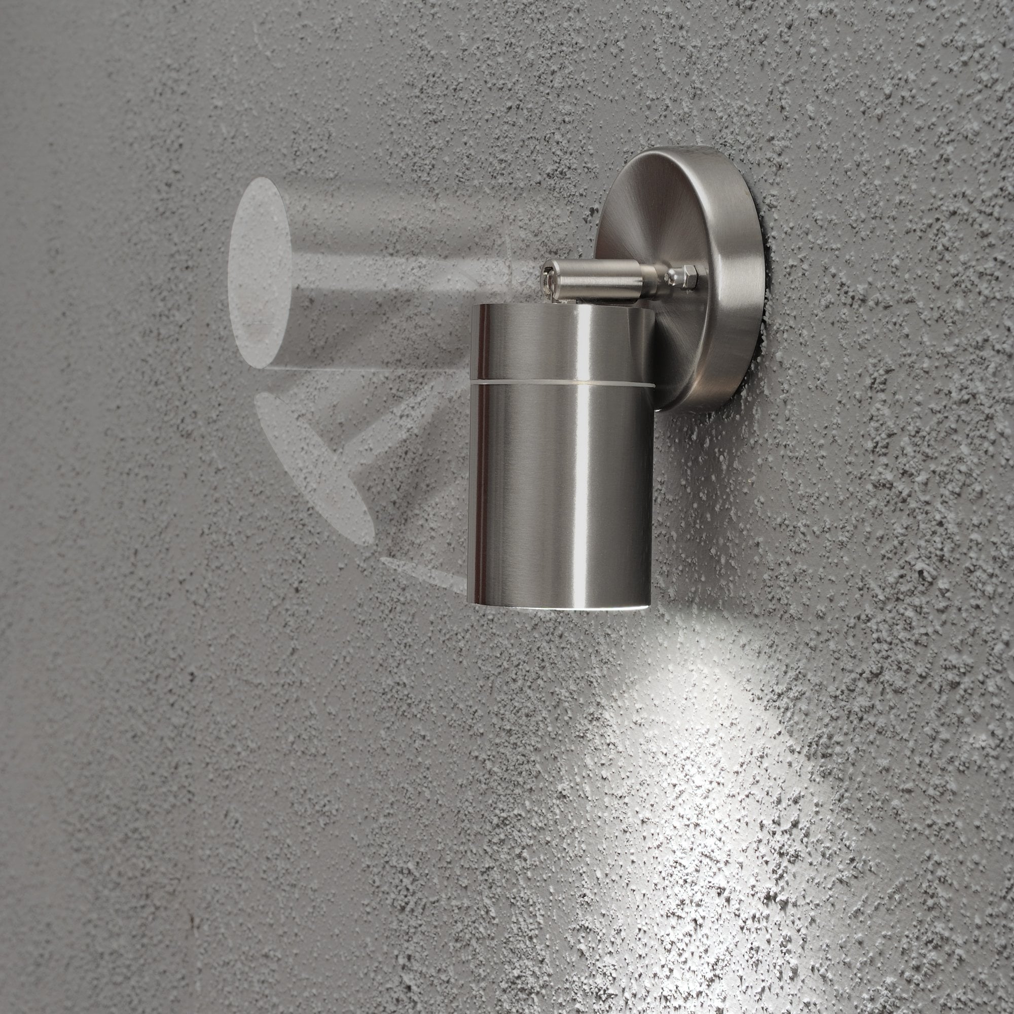 Konstsmide Modena Adjustable Wall Light - Stainless Steel