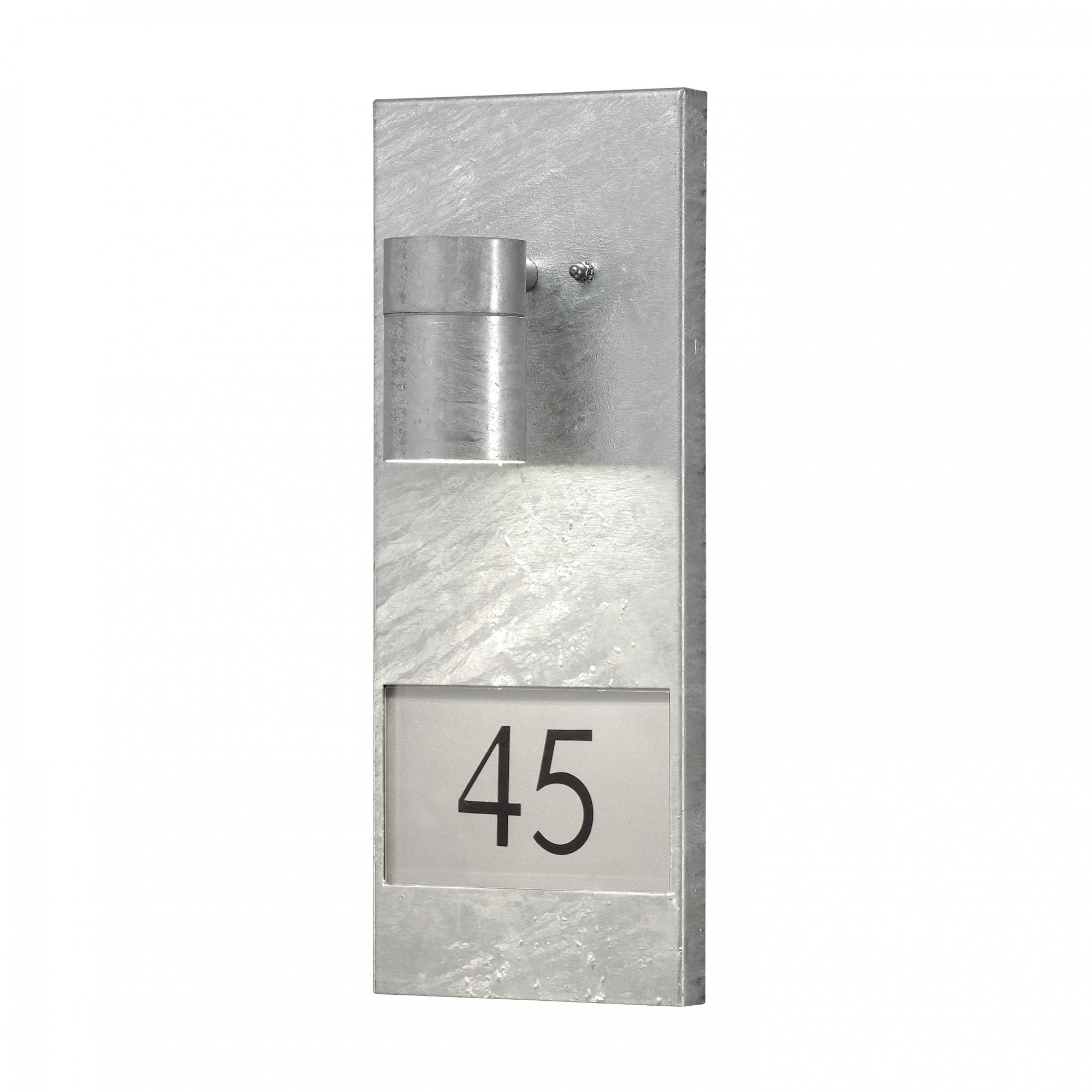 Konstsmide Modena House Number Wall Light - Galvanised