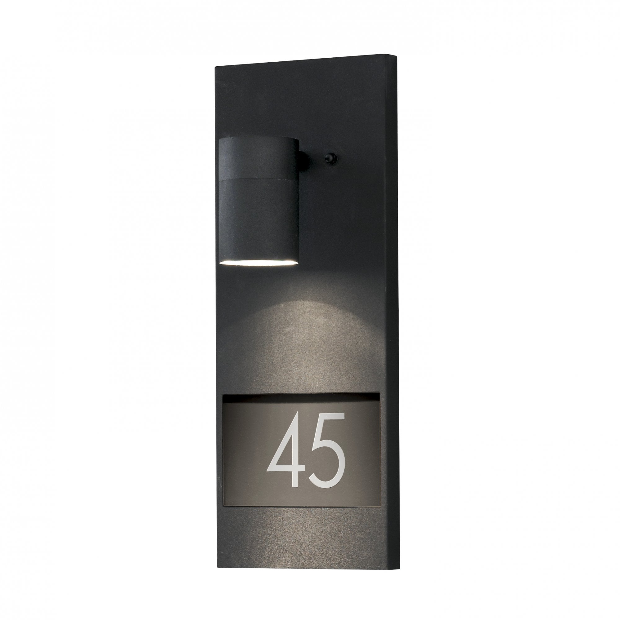 Konstsmide Modena House Number Wall Light - Matt Black