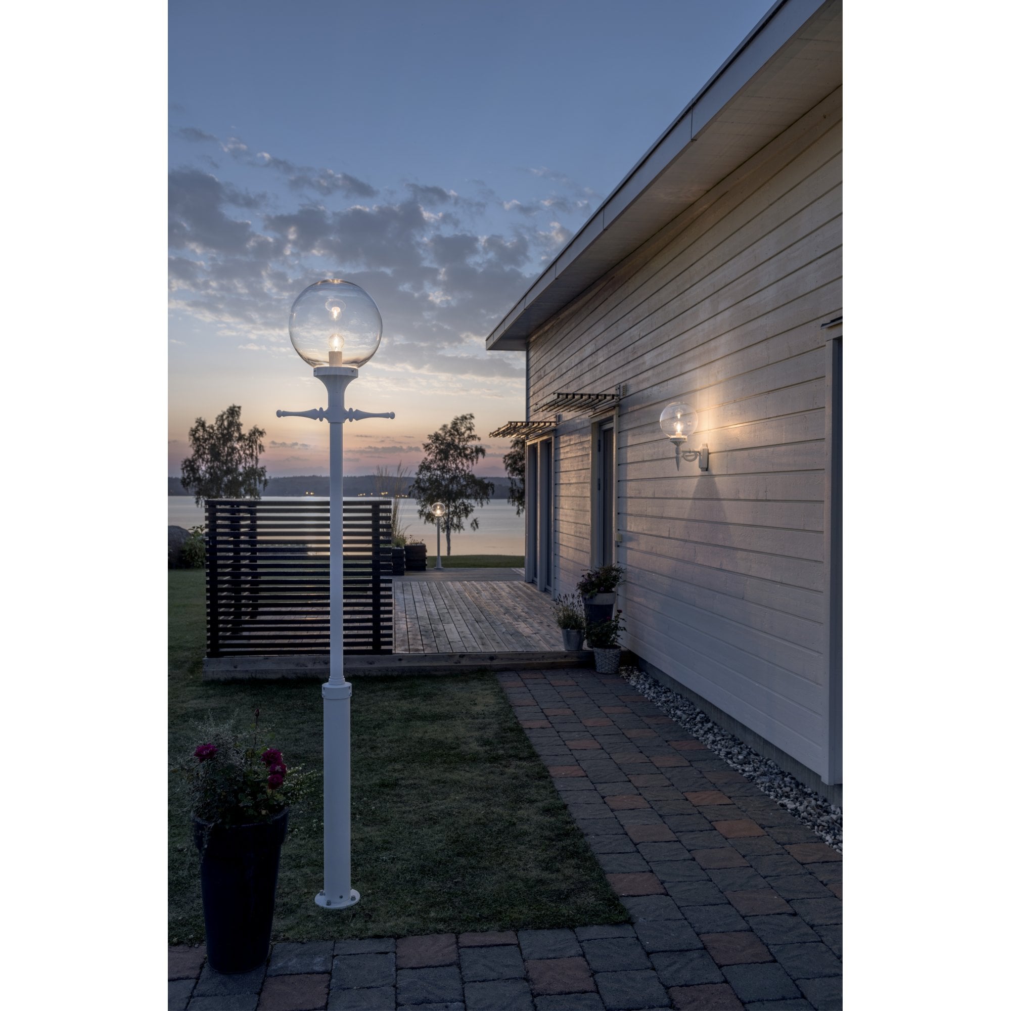 Konstsmide Orion Lampost (With Taurus Column) - Matt White