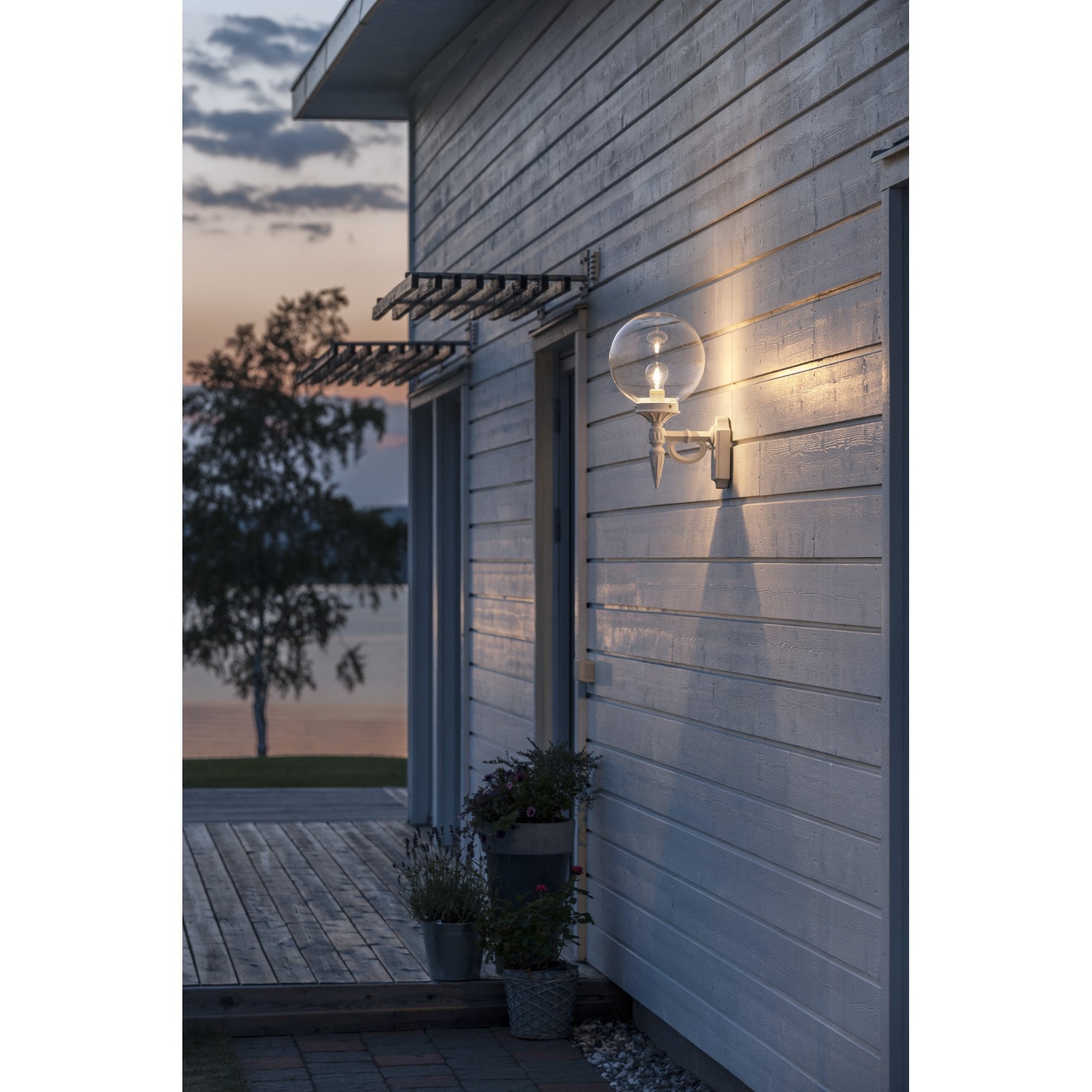 Konstsmide Orion Wall Light - Matt White