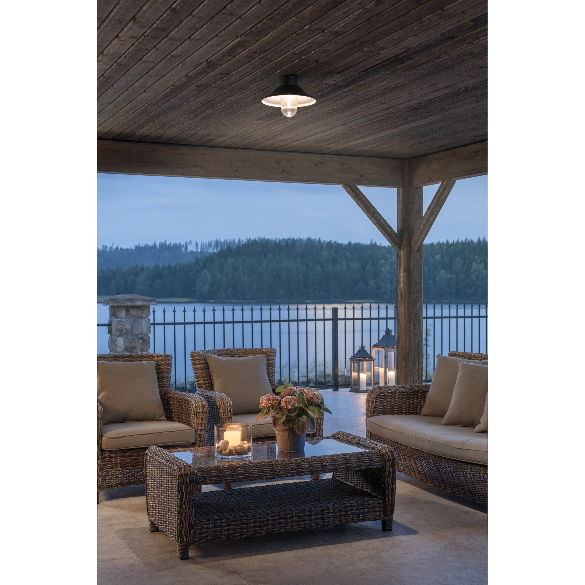 Konstsmide Vega Flush Fitting - Matt Black