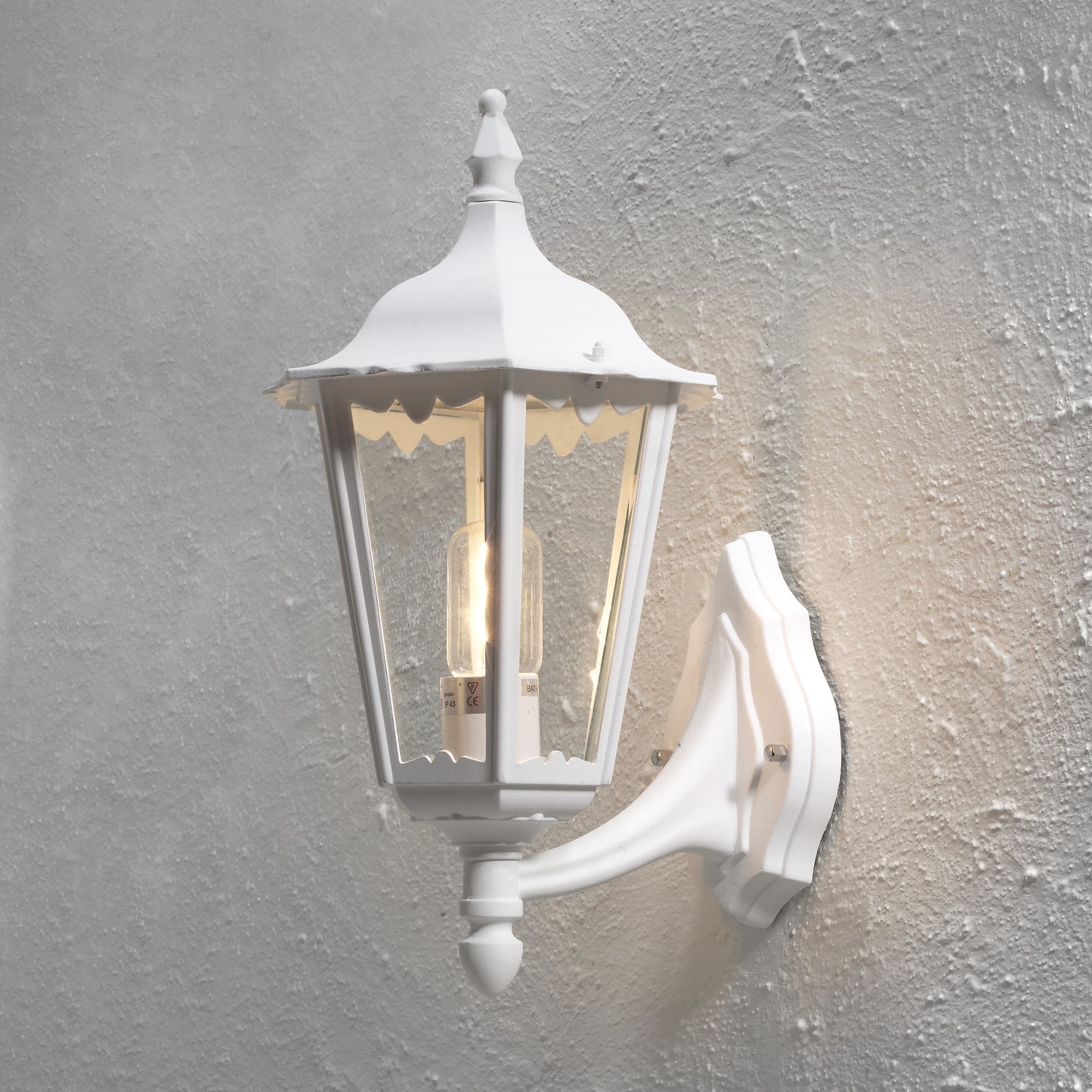 Konstsmide Firenze 45cm Up Wall Light - Matt White