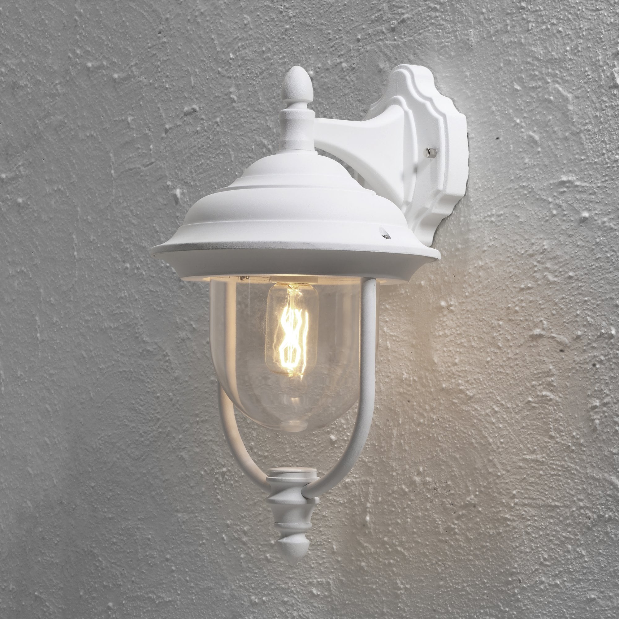 Konstsmide Parma Down Wall Light - Matt White