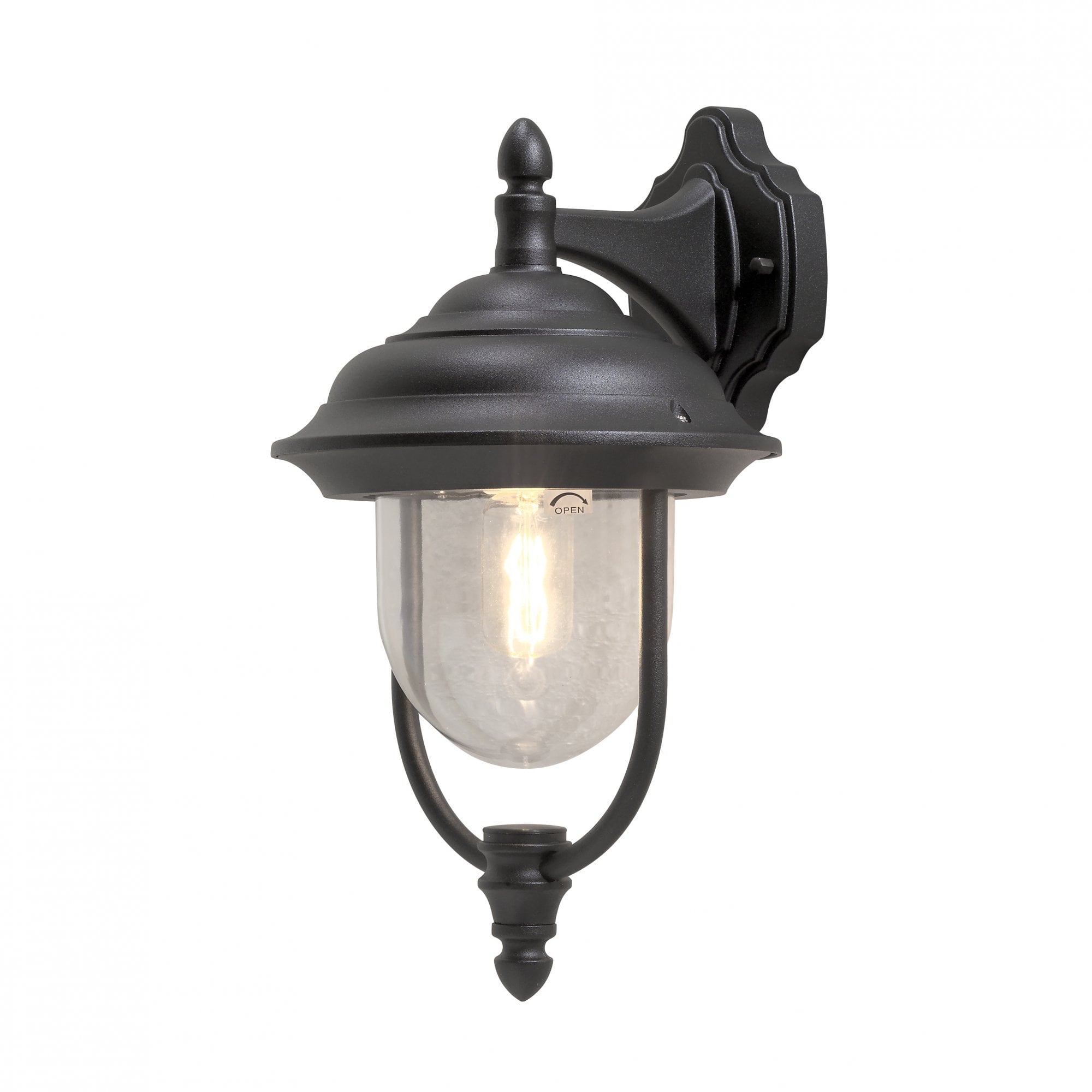 Konstsmide Parma Down Wall Light - Matt Black