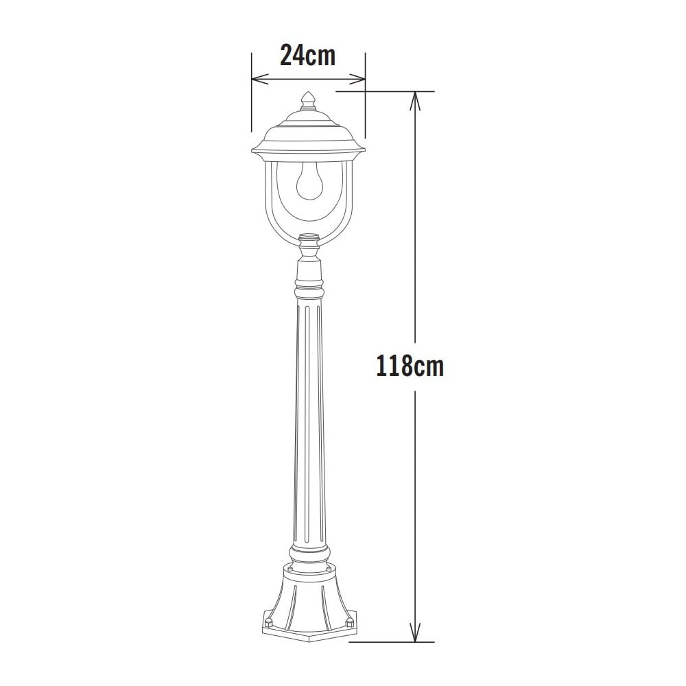 Konstsmide Parma Pathway Light - Matt Black