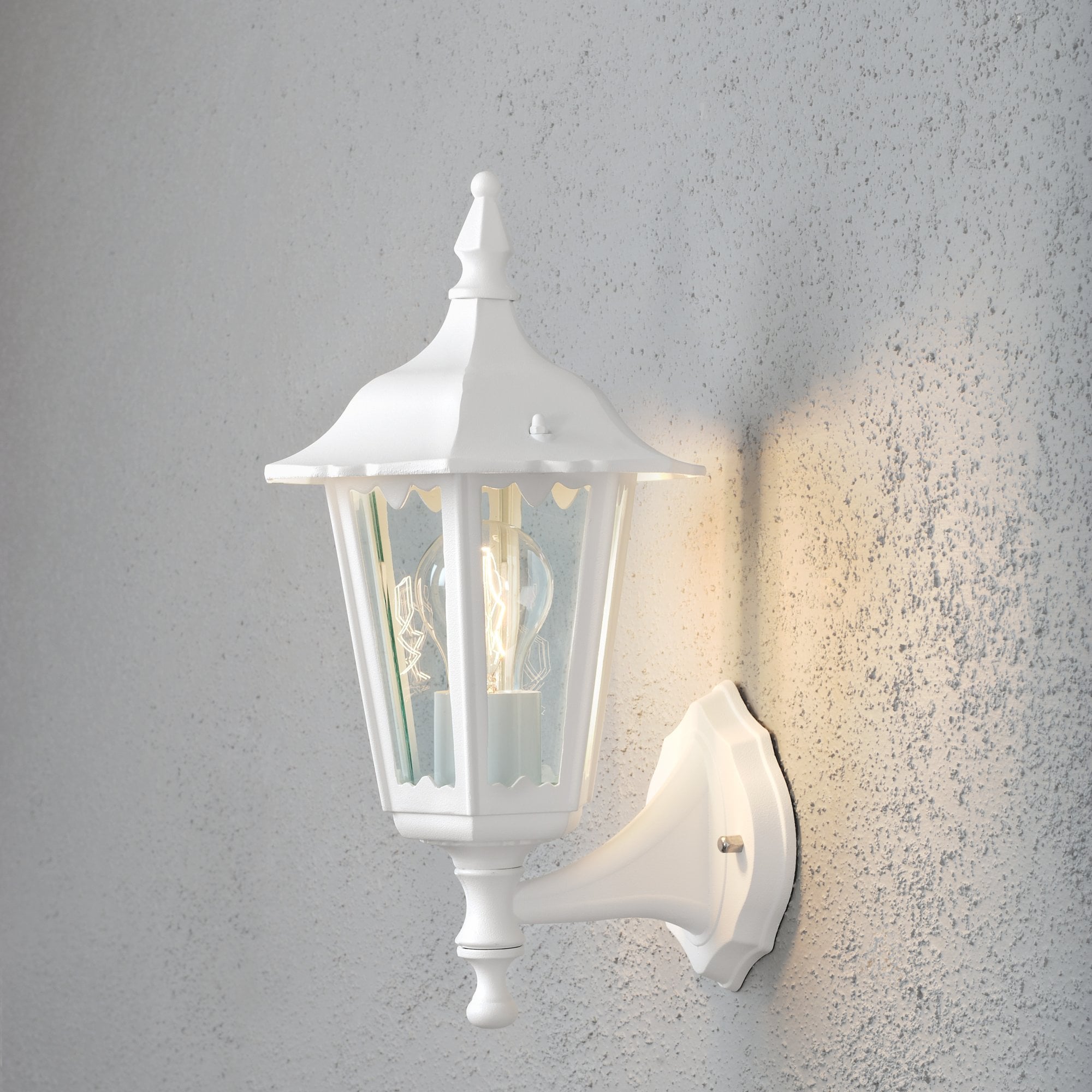 Konstsmide Firenze 36cm Up Wall Light - Matt White