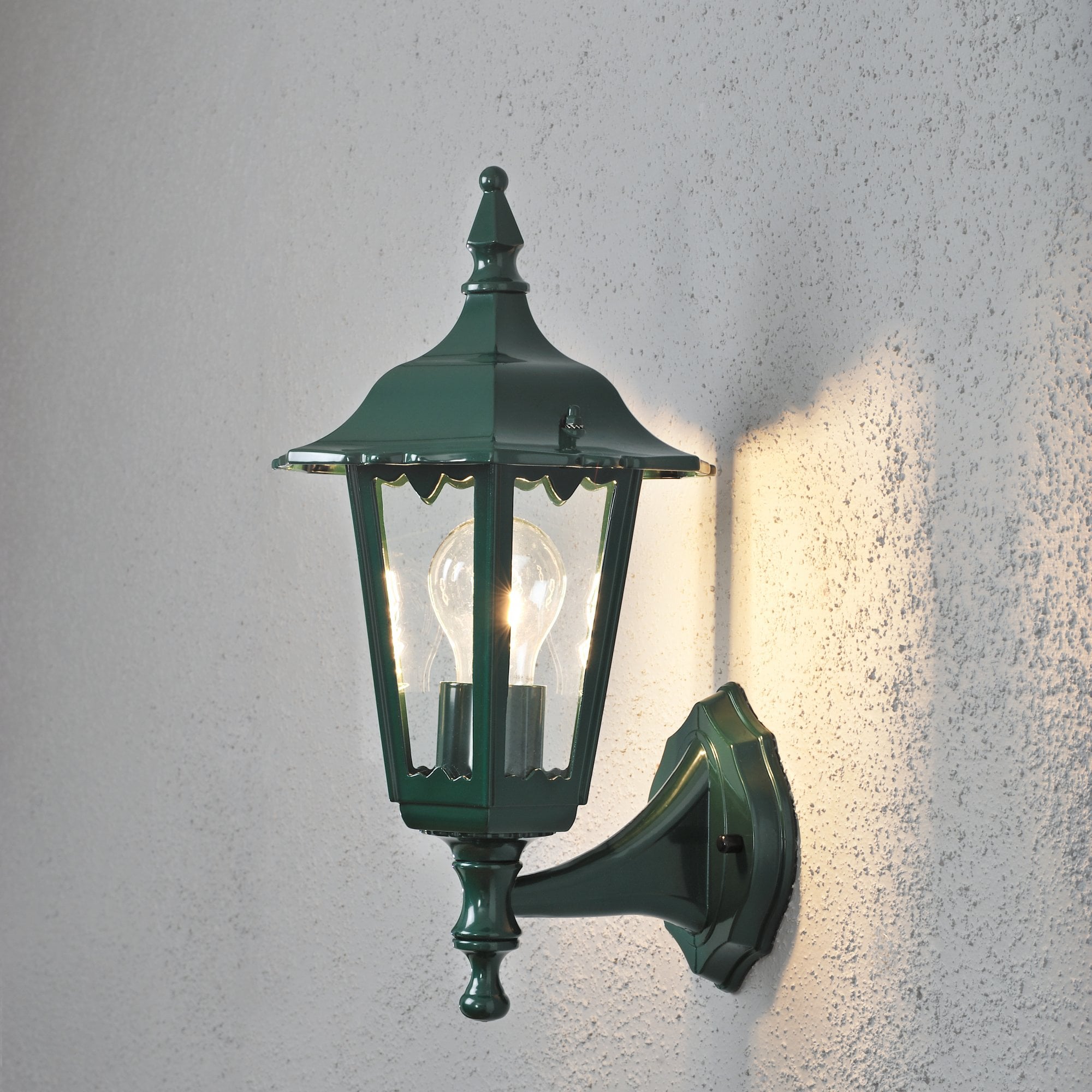 Konstsmide Firenze 36cm Up Wall Light - Green