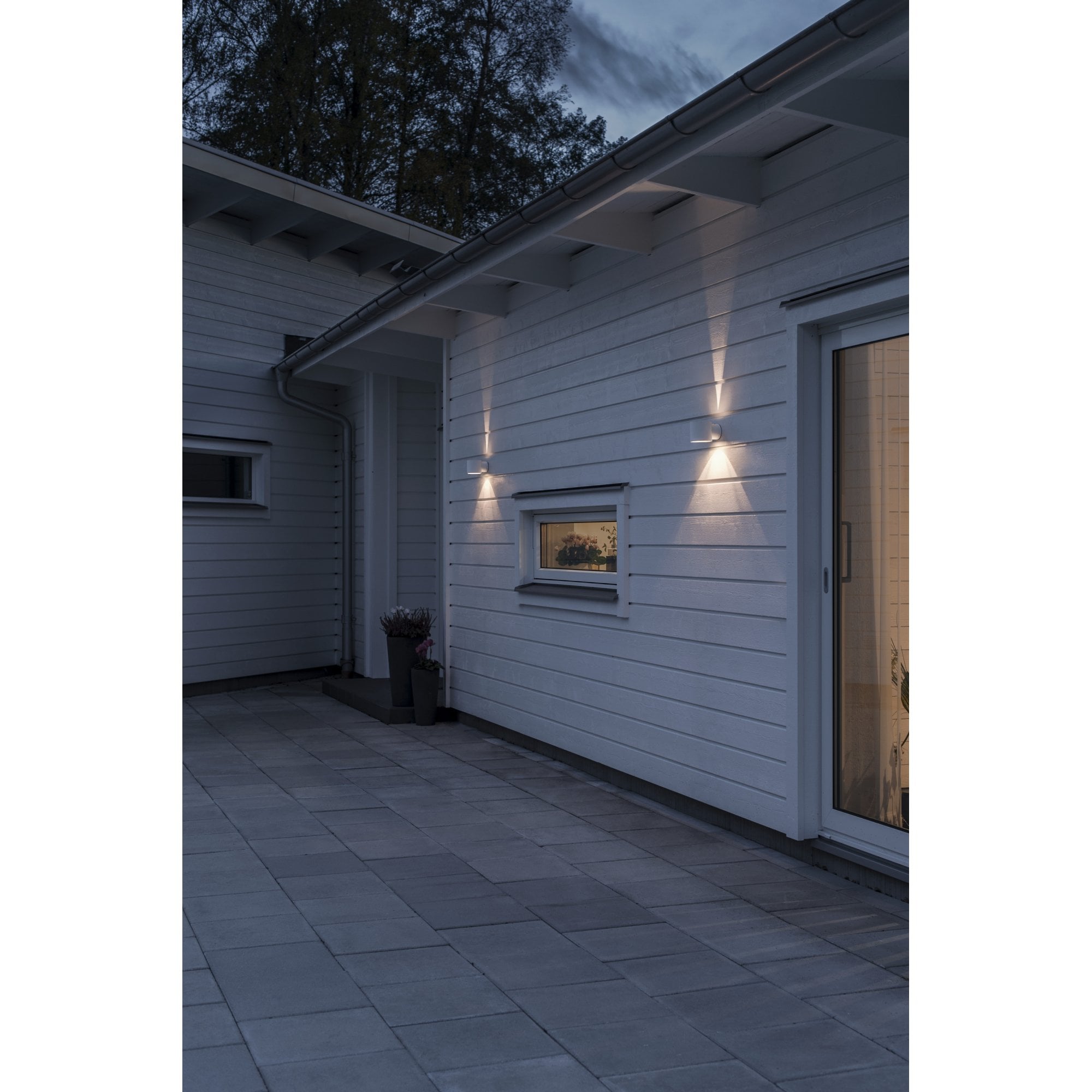 Konstsmide Modena Round Wall Light - Matt White