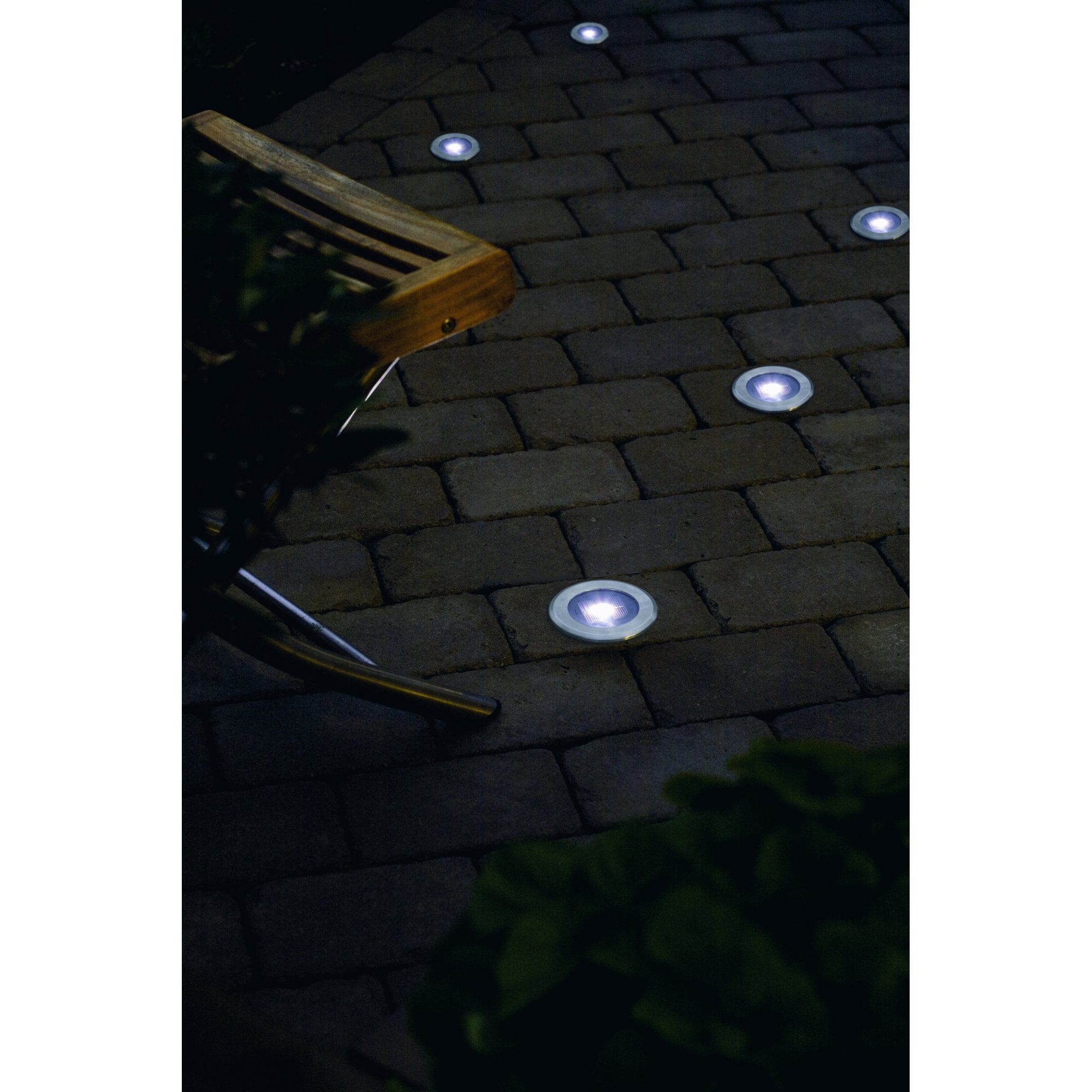 Konstsmide Single LED Solar Ground Spot - Stainless Steel