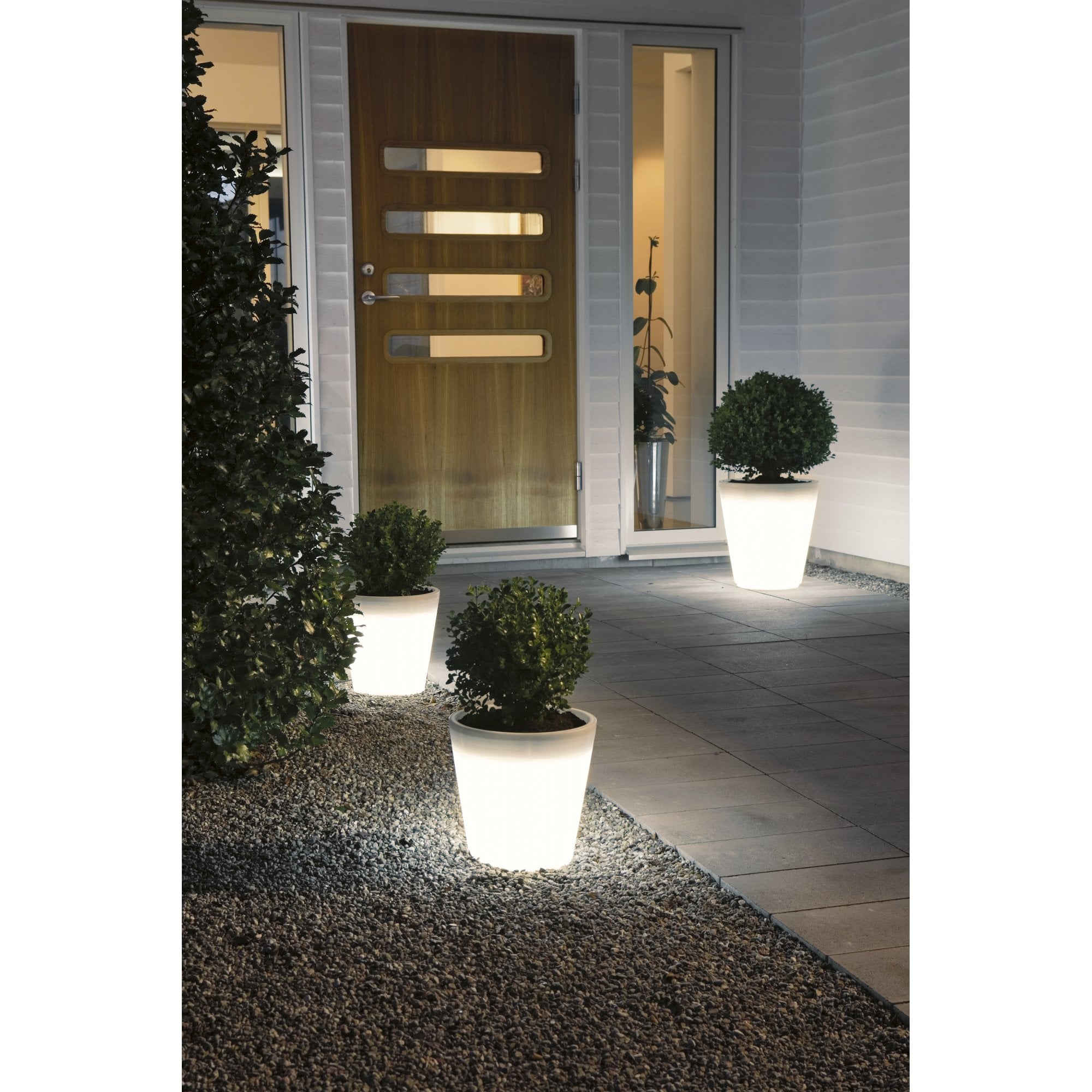 Konstsmide Assisi Small Plant Pot LED Table Light - White
