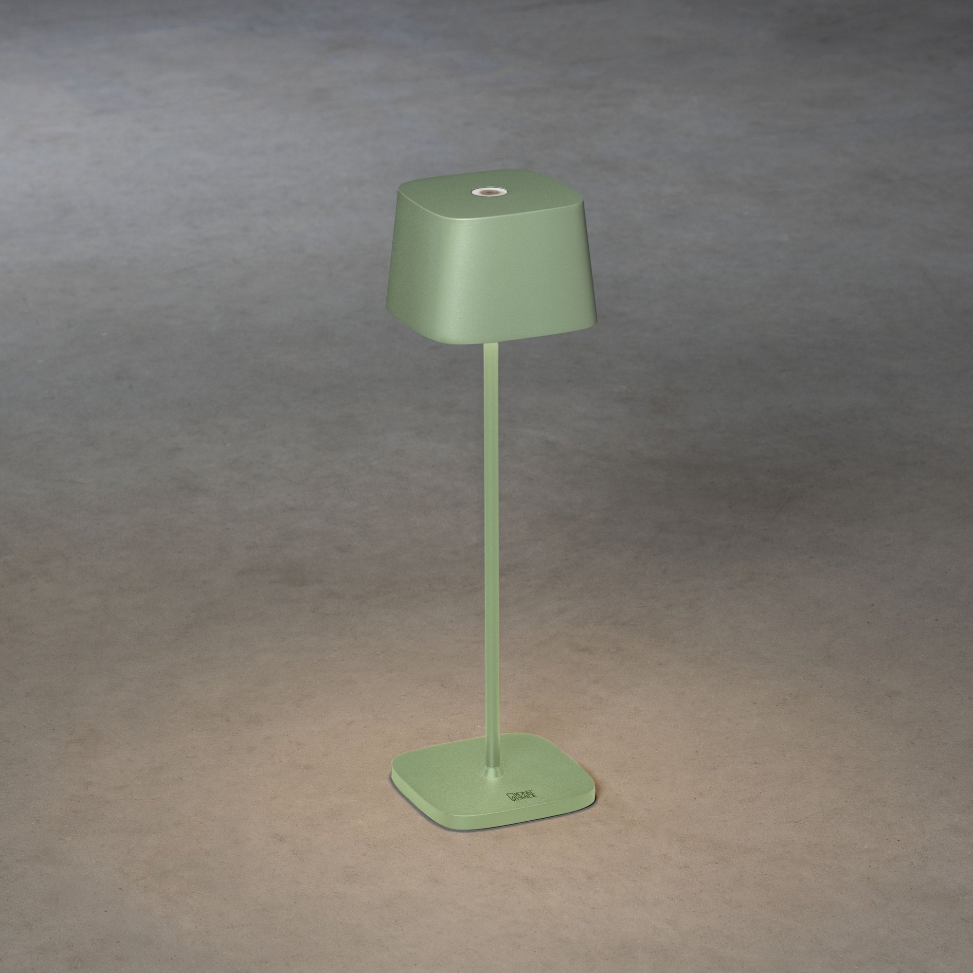 Konstsmide Capri LED Table Lamp with USB - Matt Green Grey