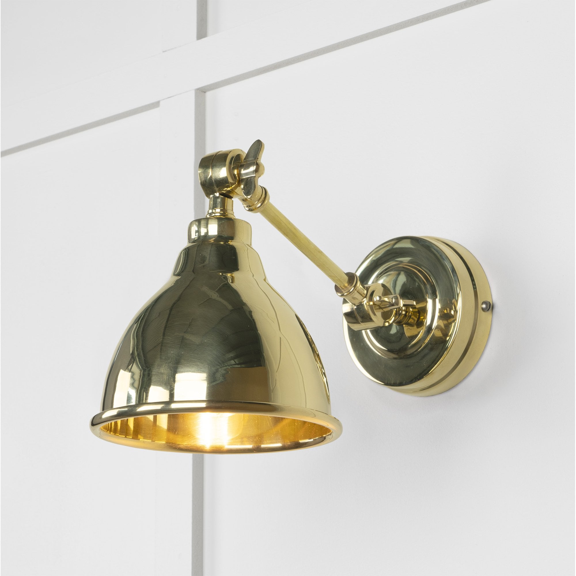 From The Anvil Smooth Brass Brindley Wall Light