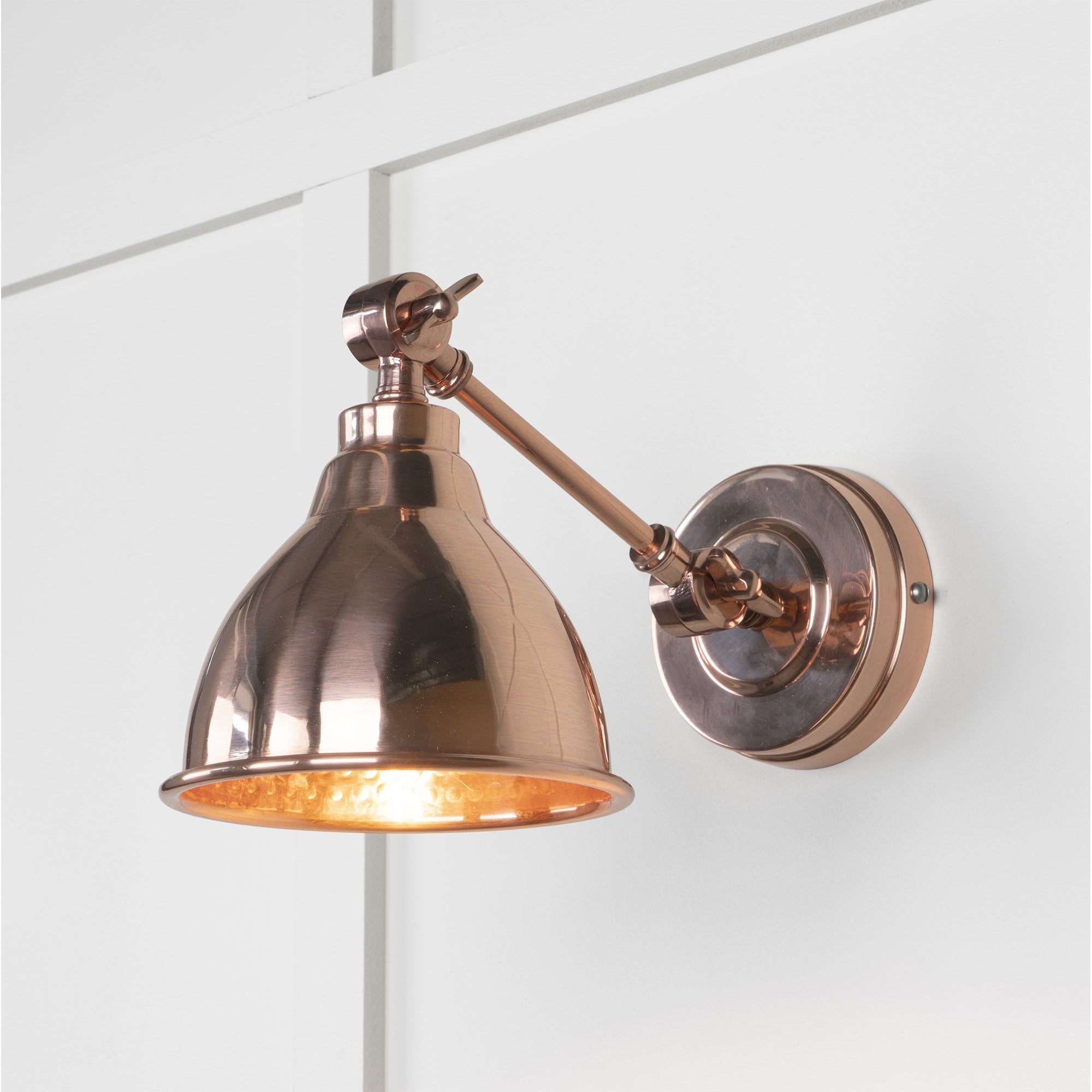 From The Anvil Hammered Copper Brindley Wall Light
