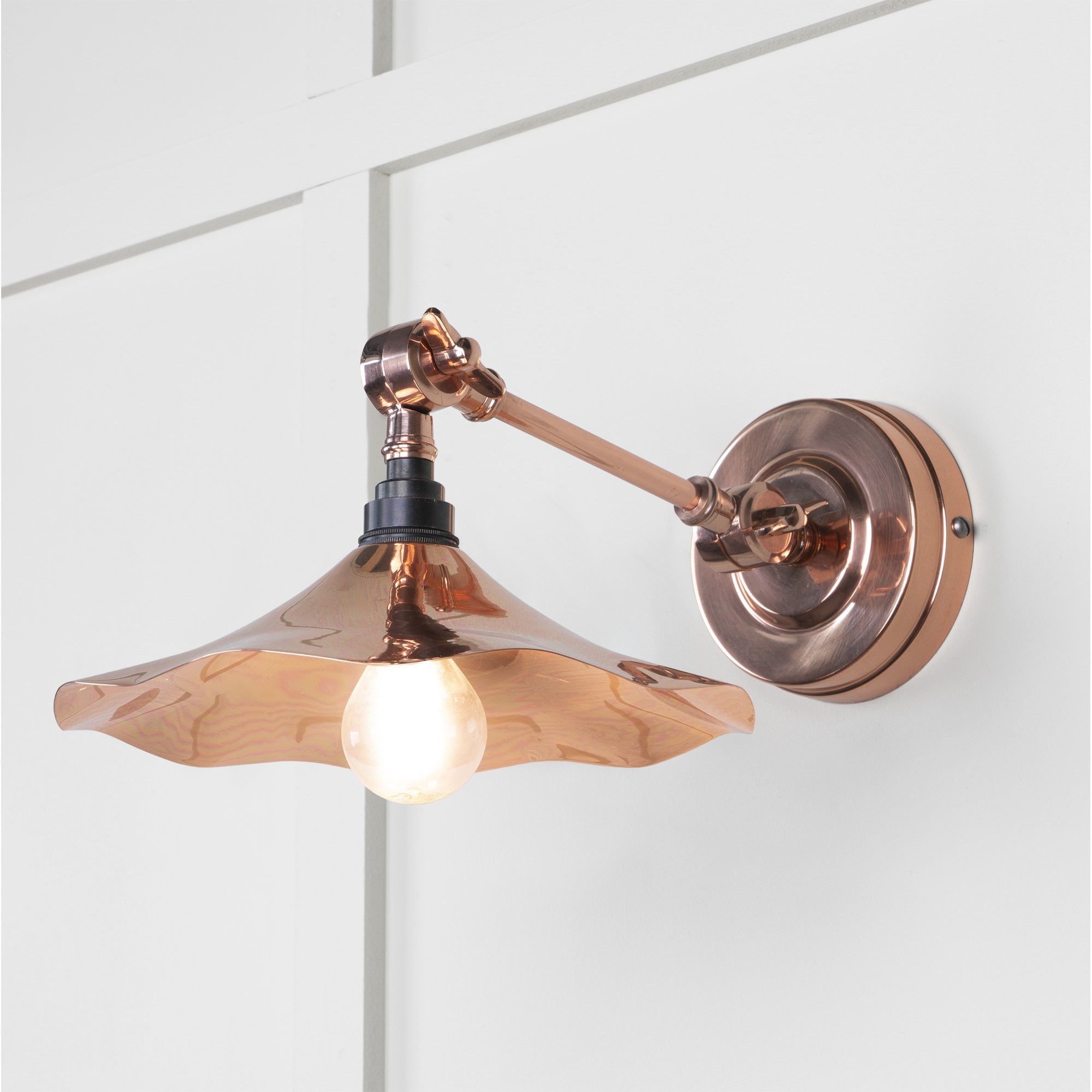 From The Anvil Smooth Copper Flora Wall Light