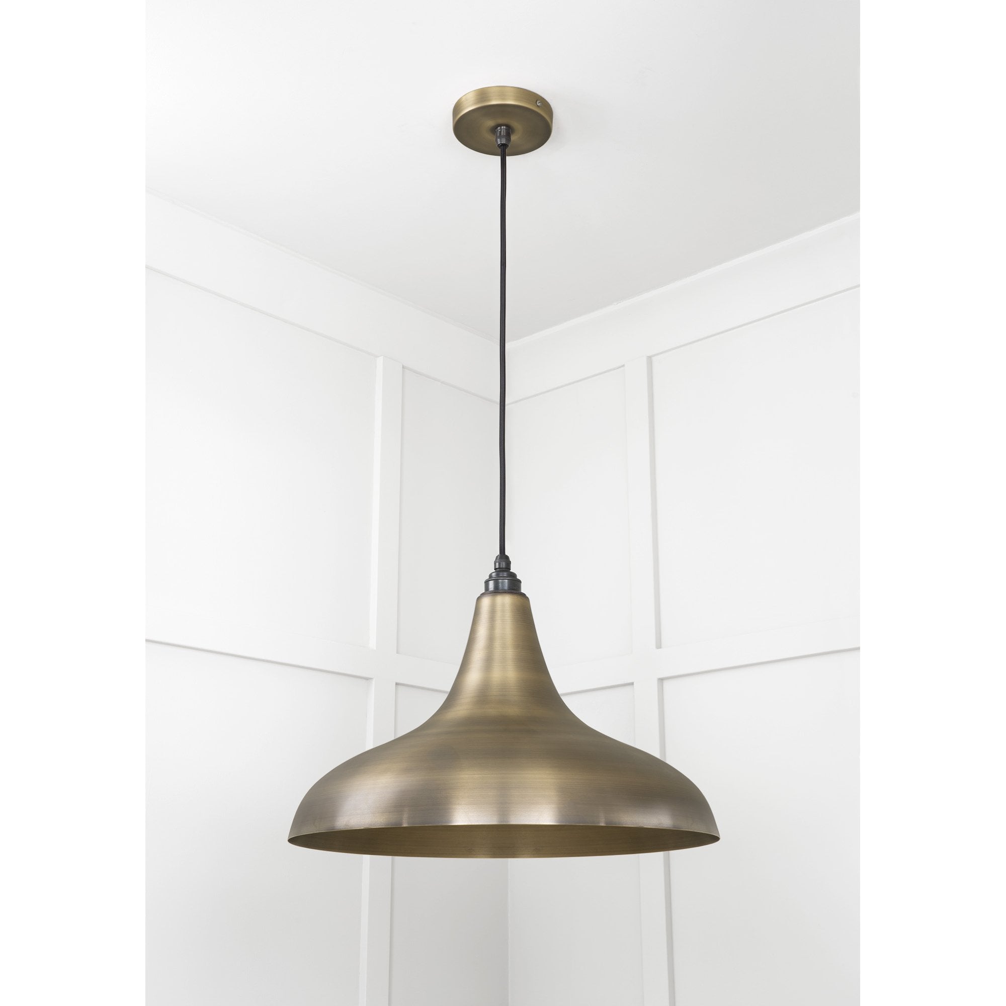 From The Anvil Aged Brass Frankley Pendant