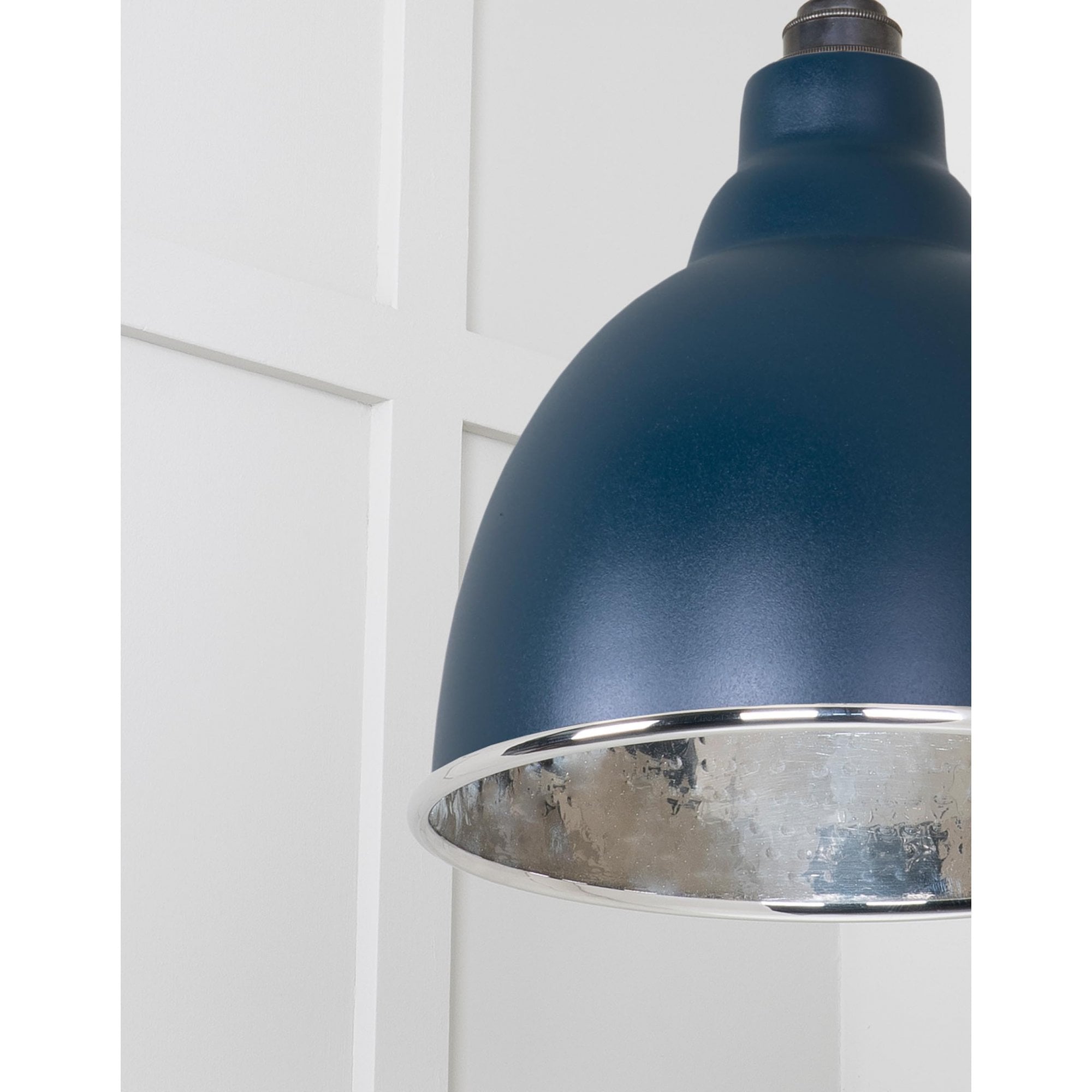 From The Anvil Hammered Nickel Brindley Cluster Pendant - Dusk (Dark Blue/Grey)