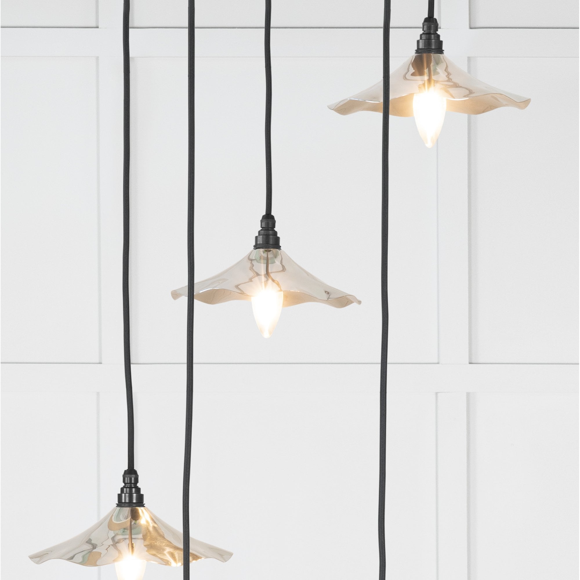 From The Anvil Smooth Nickel Flora Cluster Pendant