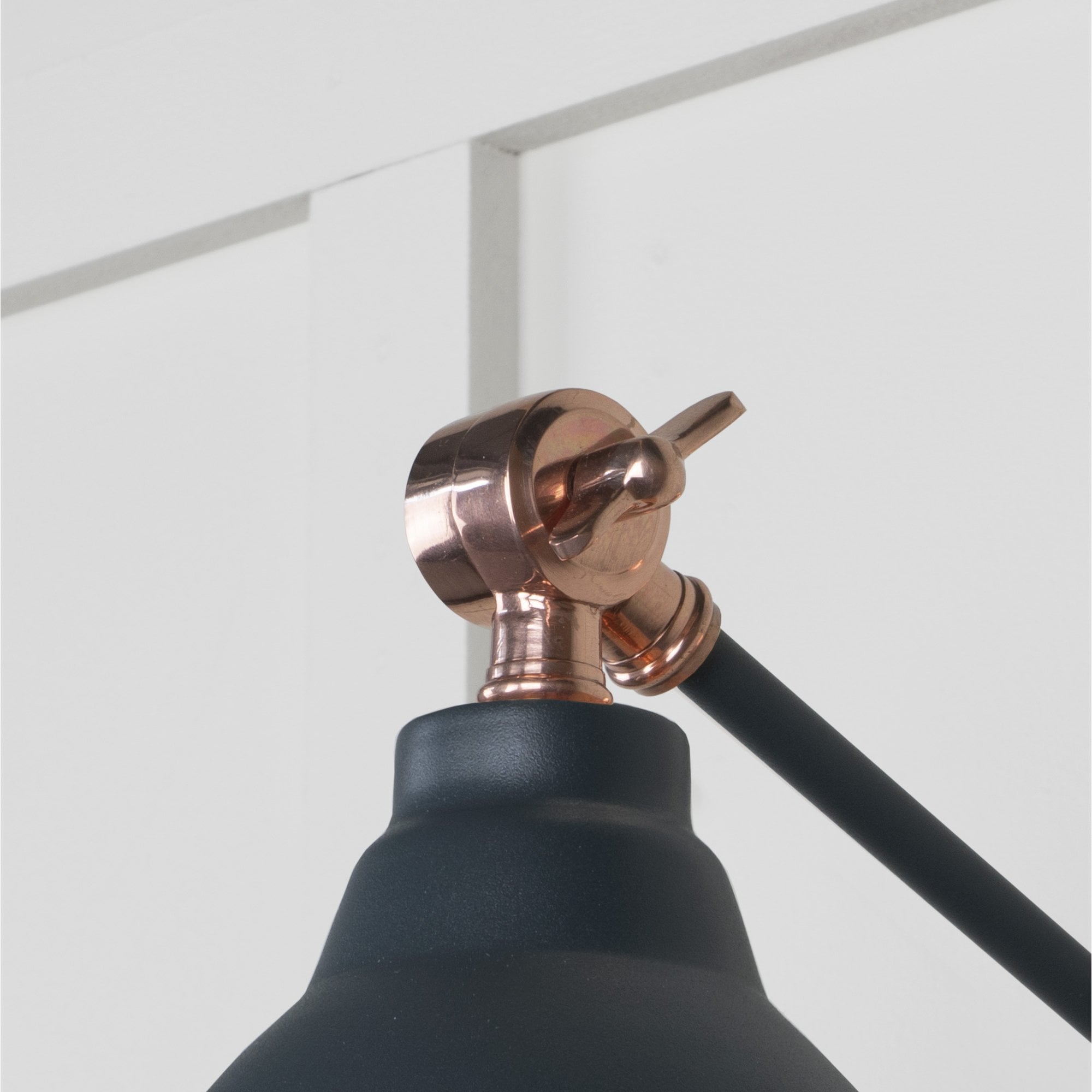 From The Anvil Smooth Copper Brindley Wall Light - Soot (Dark Grey)