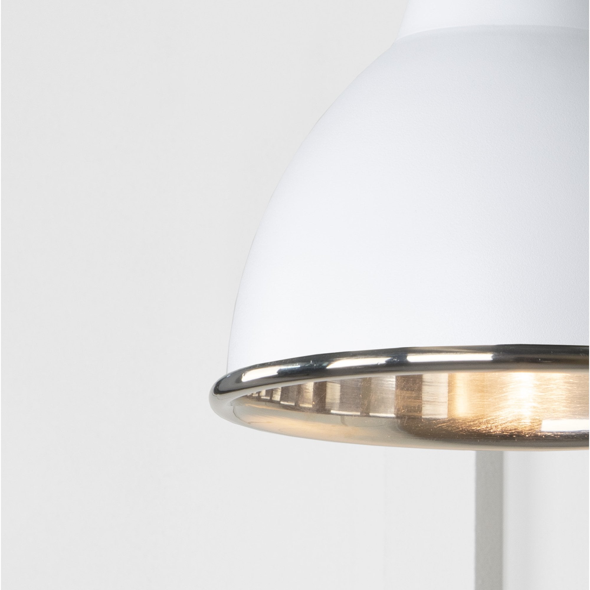 From The Anvil Smooth Nickel Brindley Wall Light - Flock (Matt White)