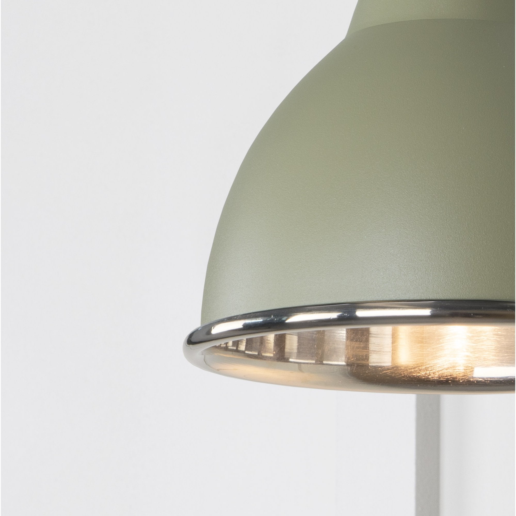 From The Anvil Smooth Nickel Brindley Wall Light - Tump (Pale Green)