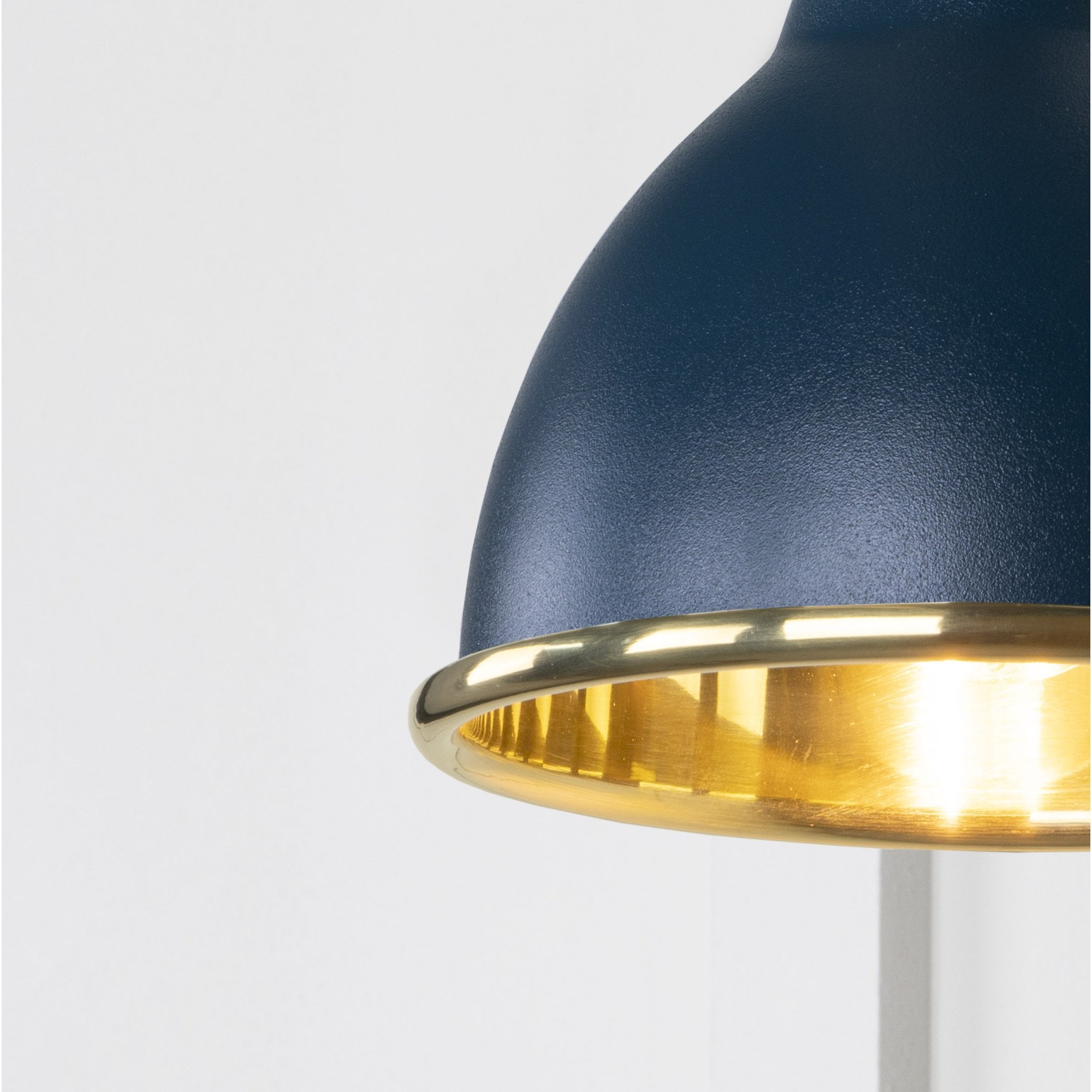 From The Anvil Smooth Brass Brindley Wall Light - Dusk (Dark Blue/Grey)