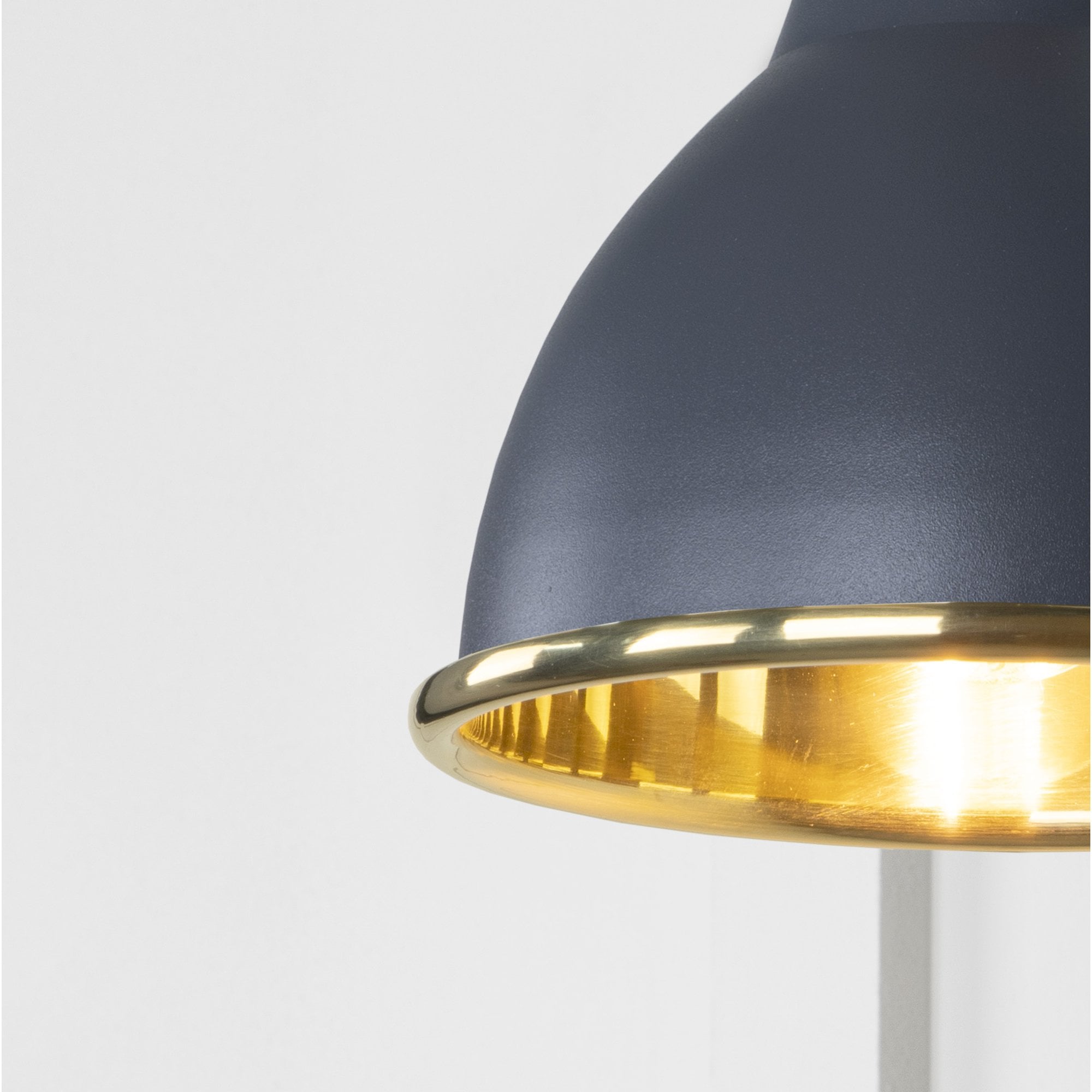 From The Anvil Smooth Brass Brindley Wall Light - Slate (Mid Grey)