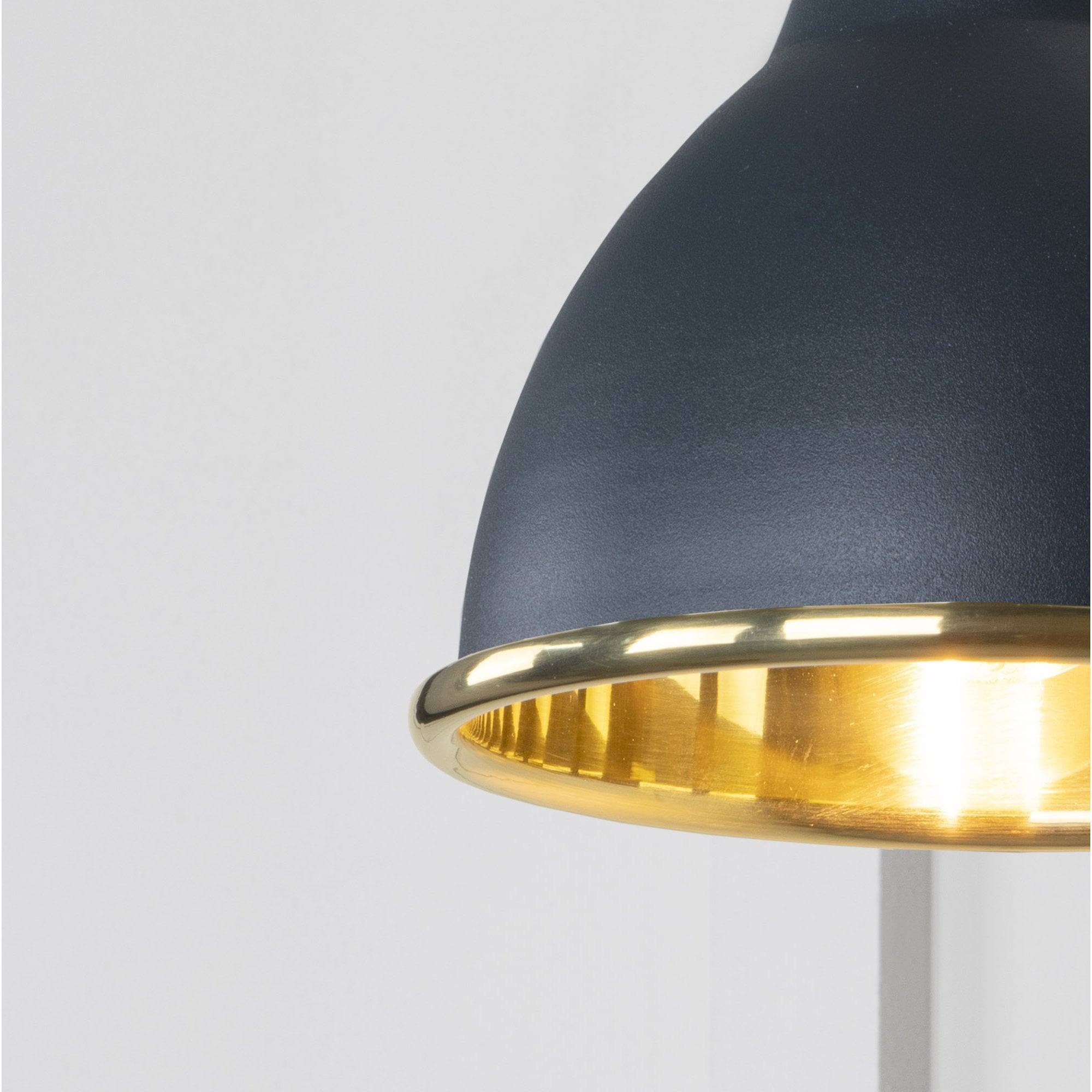 From The Anvil Smooth Brass Brindley Wall Light - Soot (Dark Grey)