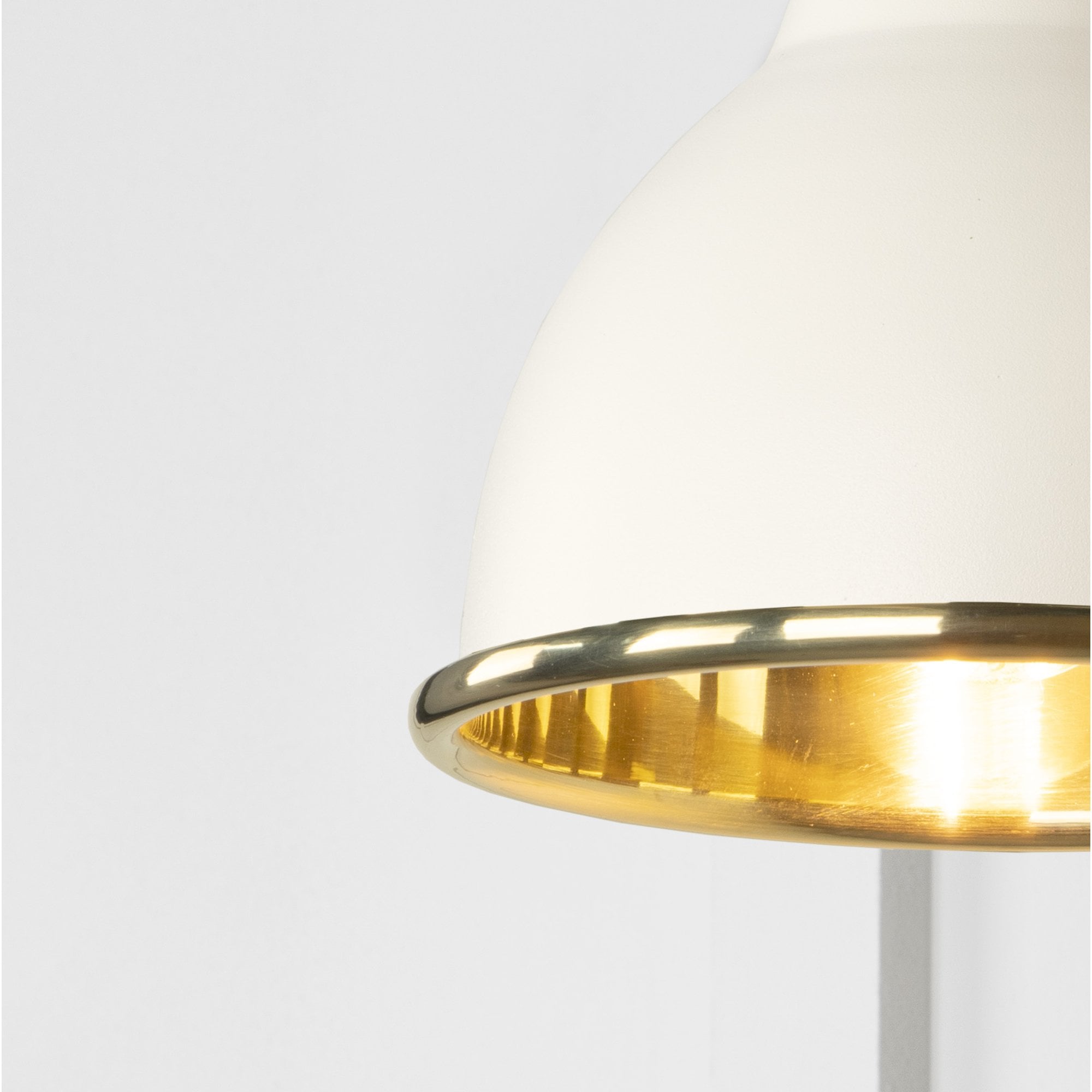 From The Anvil Smooth Brass Brindley Wall Light - Teasel (Off White/Cream)