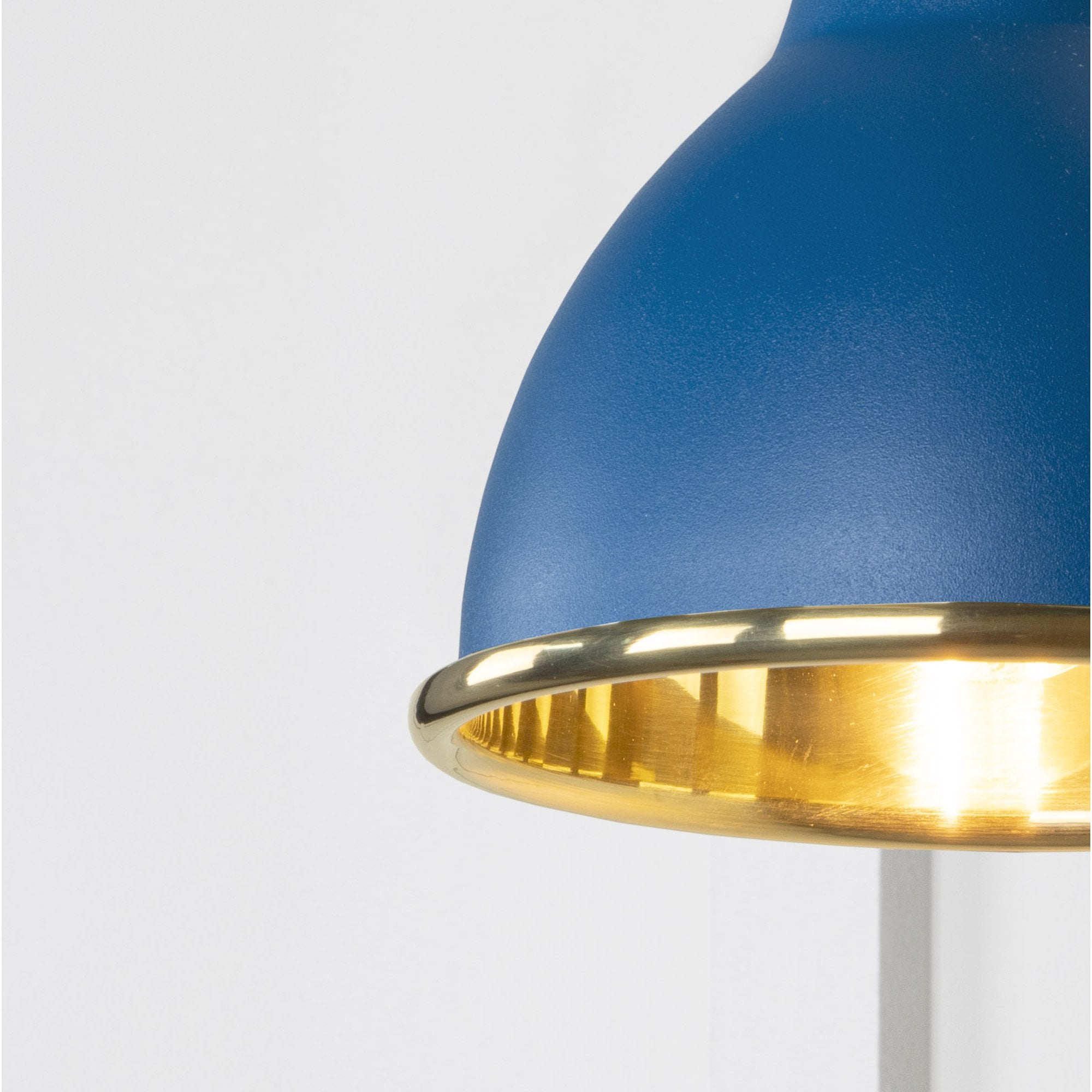 From The Anvil Smooth Brass Brindley Wall Light - Upstream (Blue)