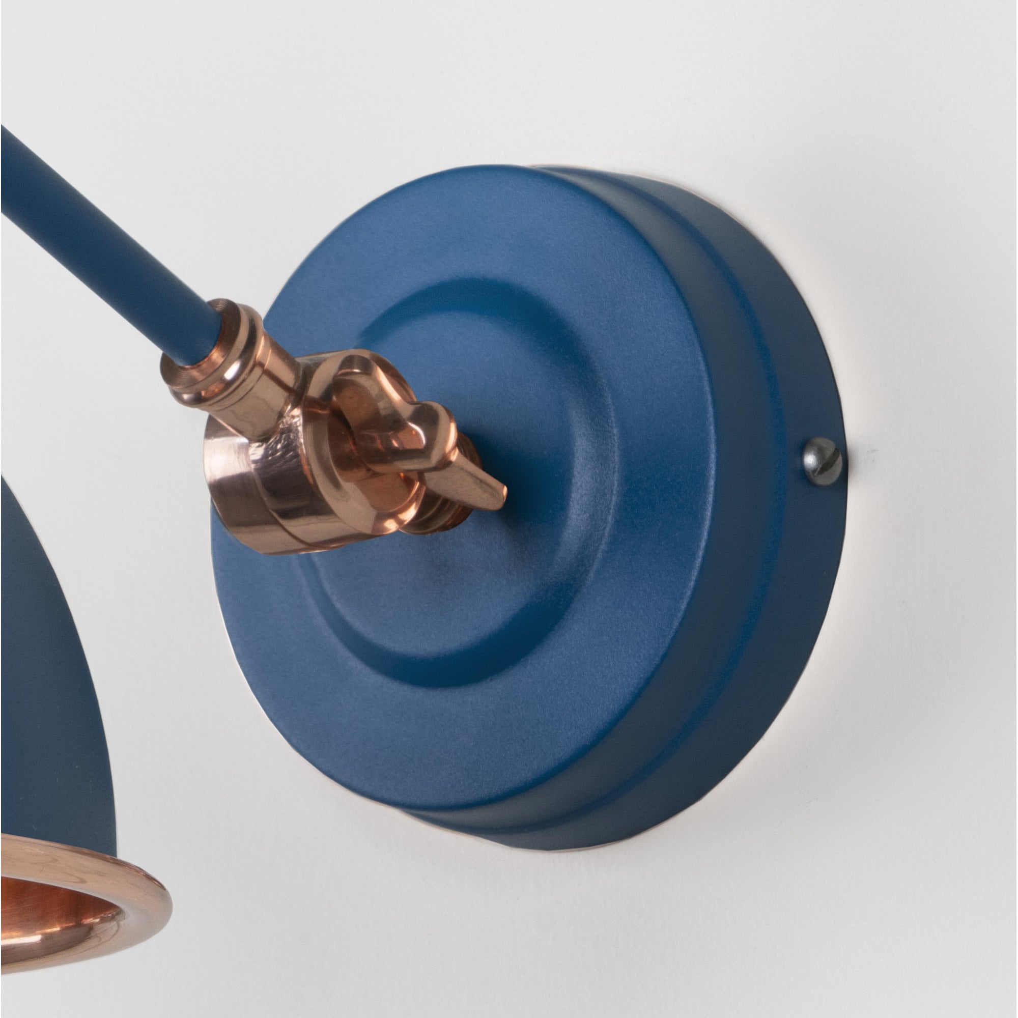 From The Anvil Hammered Copper Brindley Wall Light - Upstream (Blue)