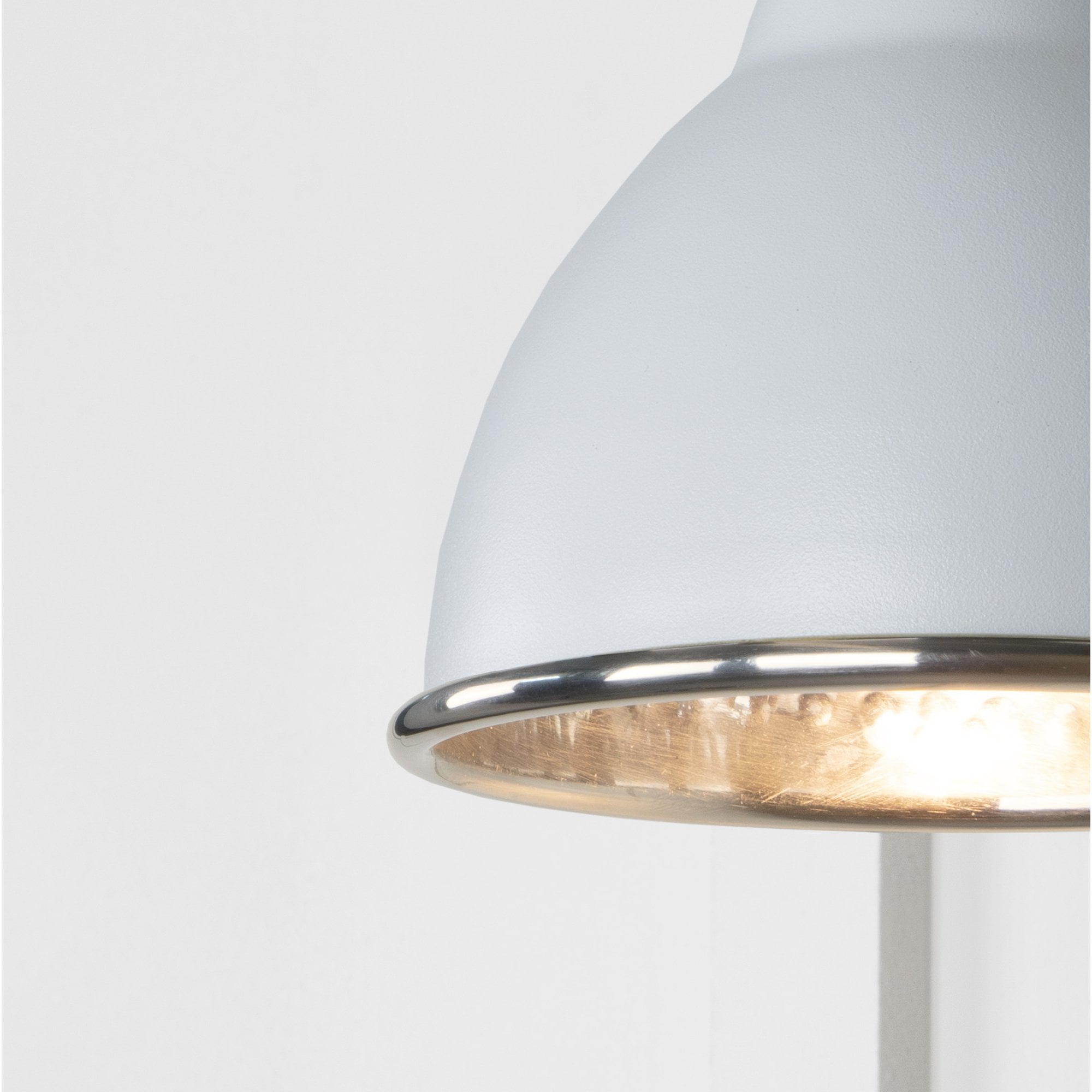 From The Anvil Hammered Nickel Brindley Wall Light - Birch (Pale Grey)