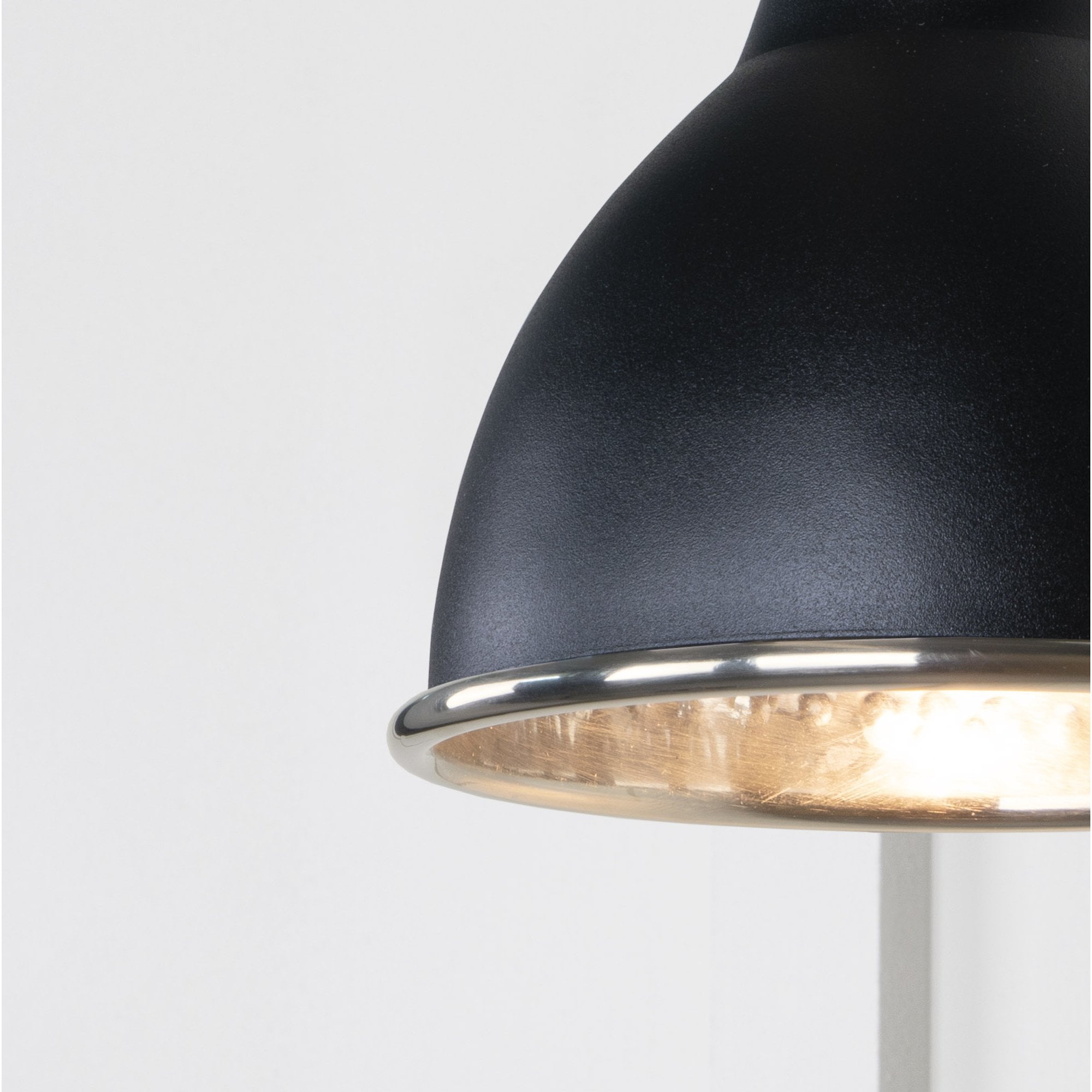 From The Anvil Hammered Nickel Brindley Wall Light - Elan Black