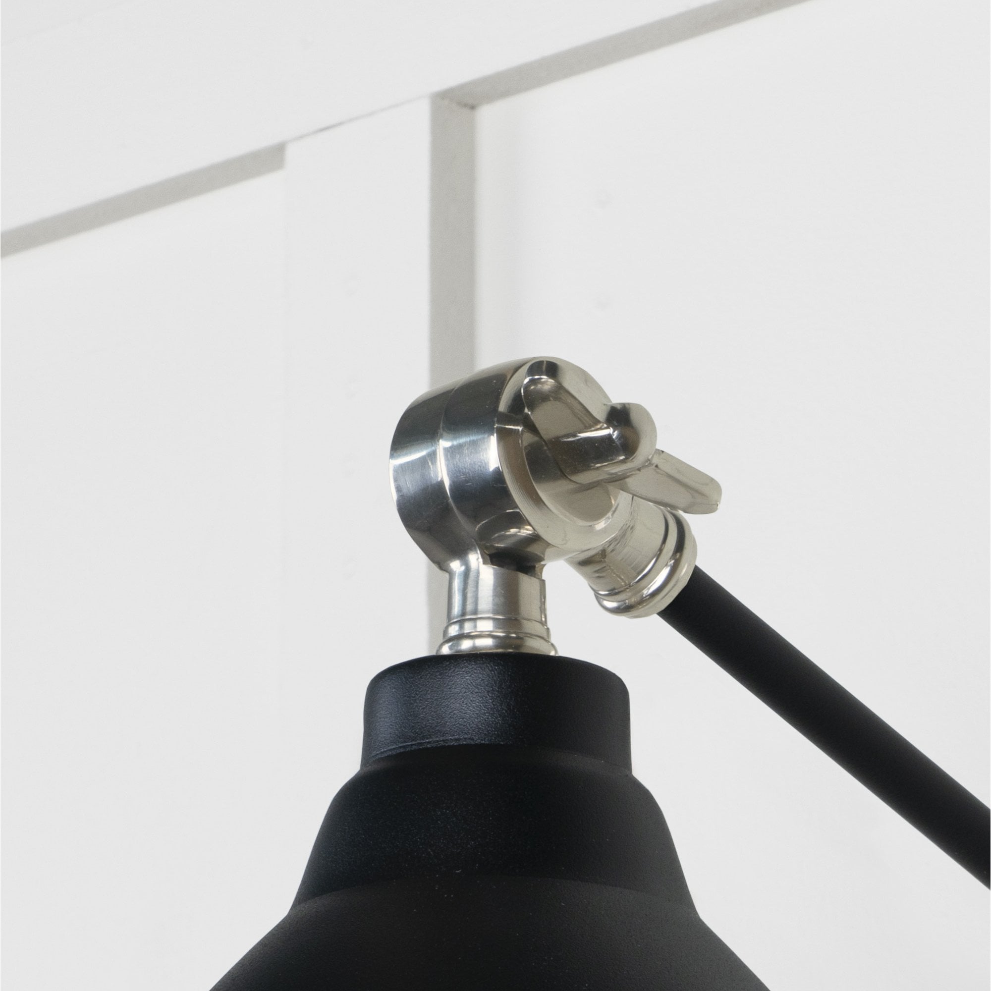 From The Anvil Hammered Nickel Brindley Wall Light - Elan Black
