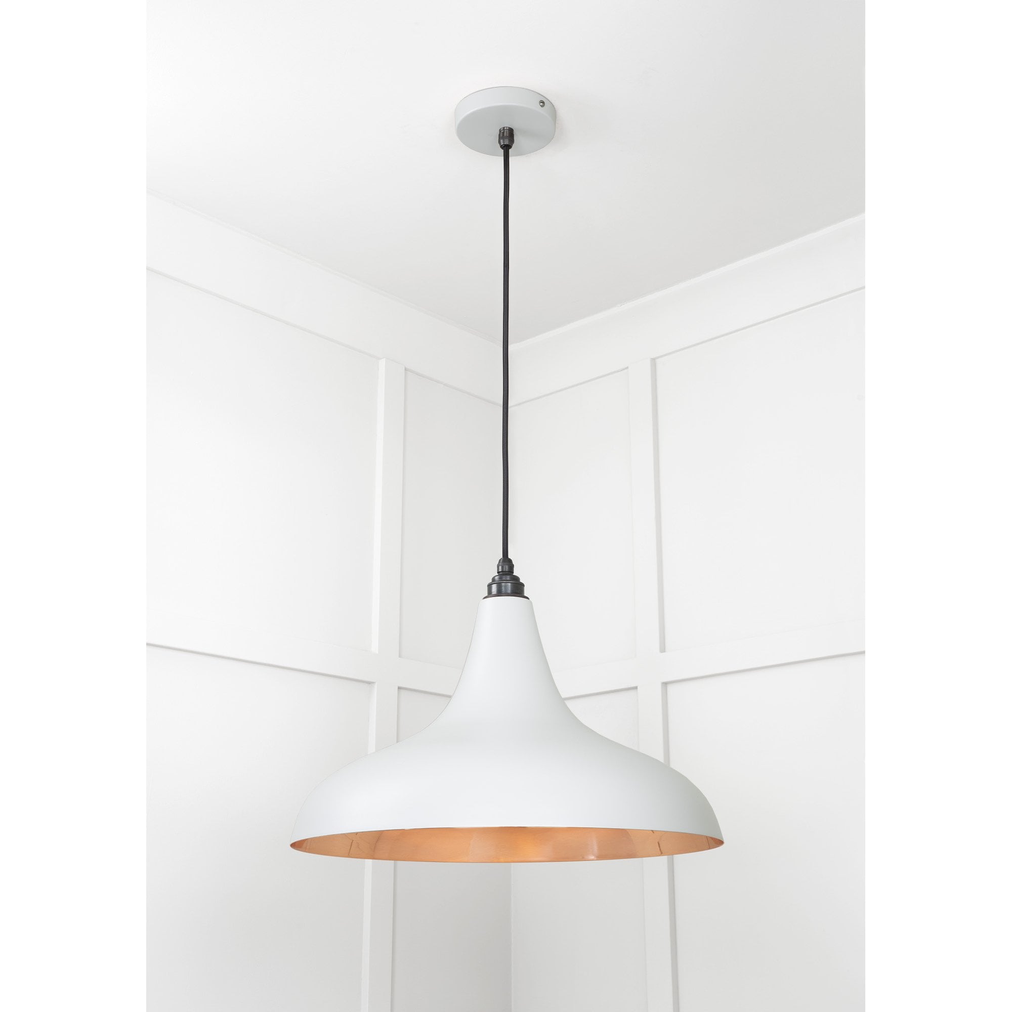 From The Anvil Smooth Copper Frankley Pendant - Birch (Pale Grey)
