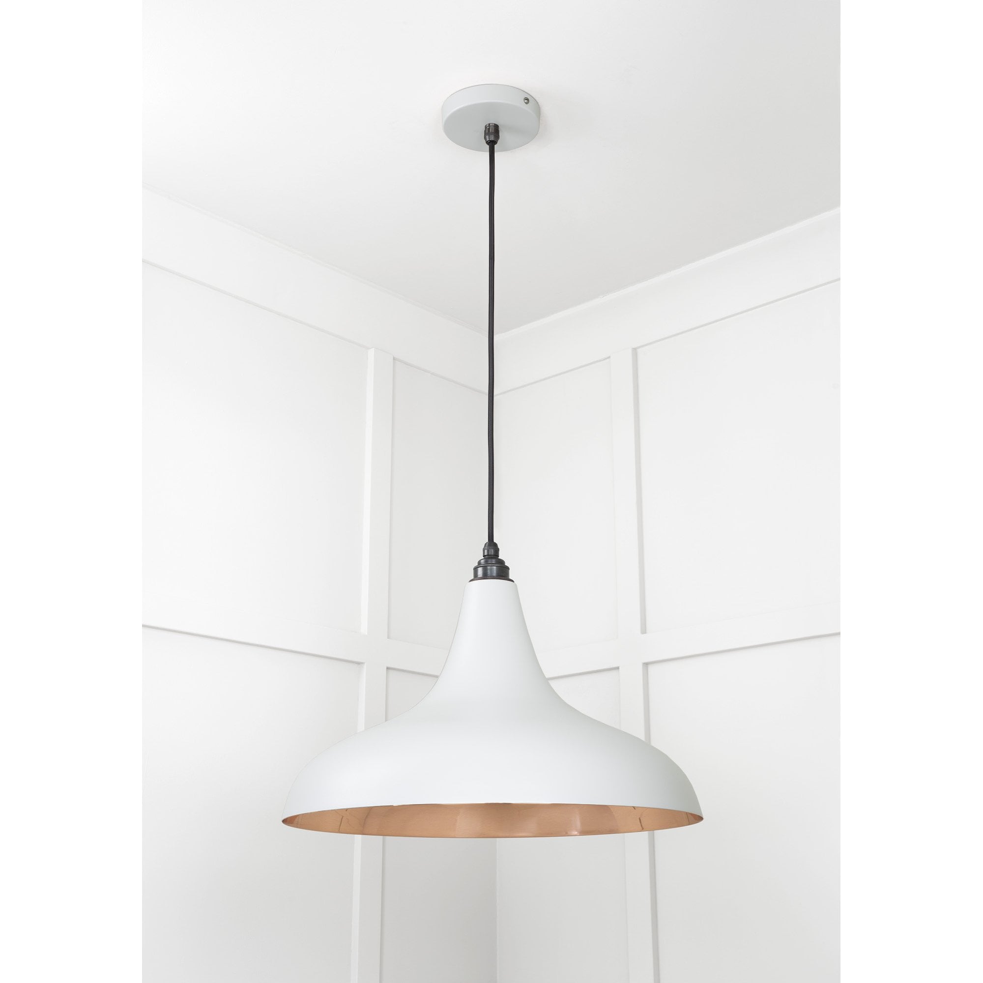 From The Anvil Smooth Copper Frankley Pendant - Birch (Pale Grey)