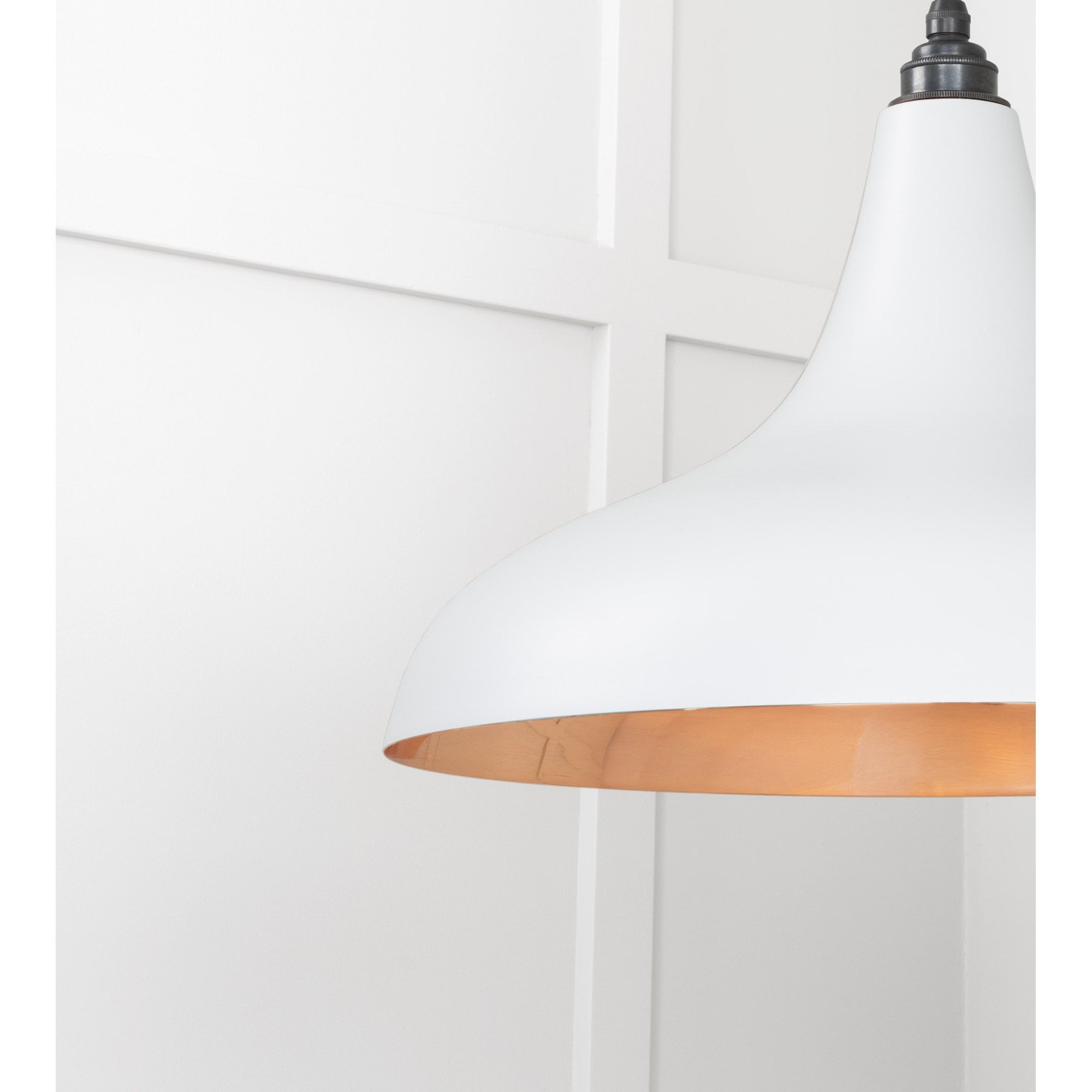 From The Anvil Smooth Copper Frankley Pendant - Birch (Pale Grey)