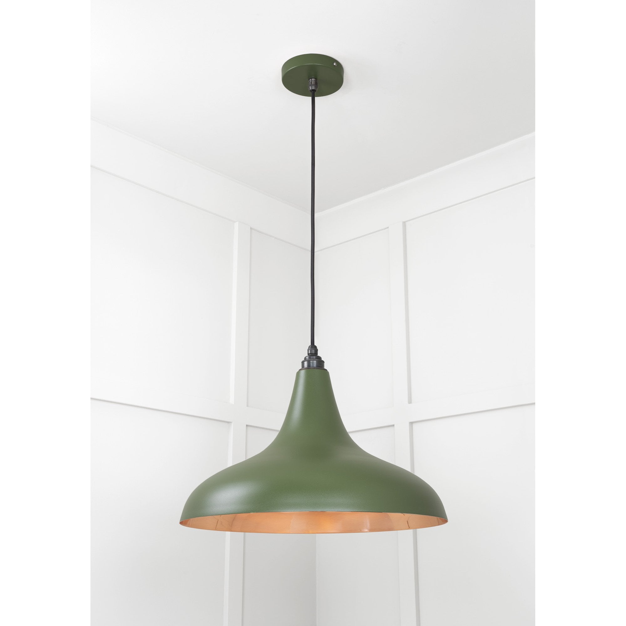 From The Anvil Smooth Copper Frankley Pendant - Heath (Earthy Green)