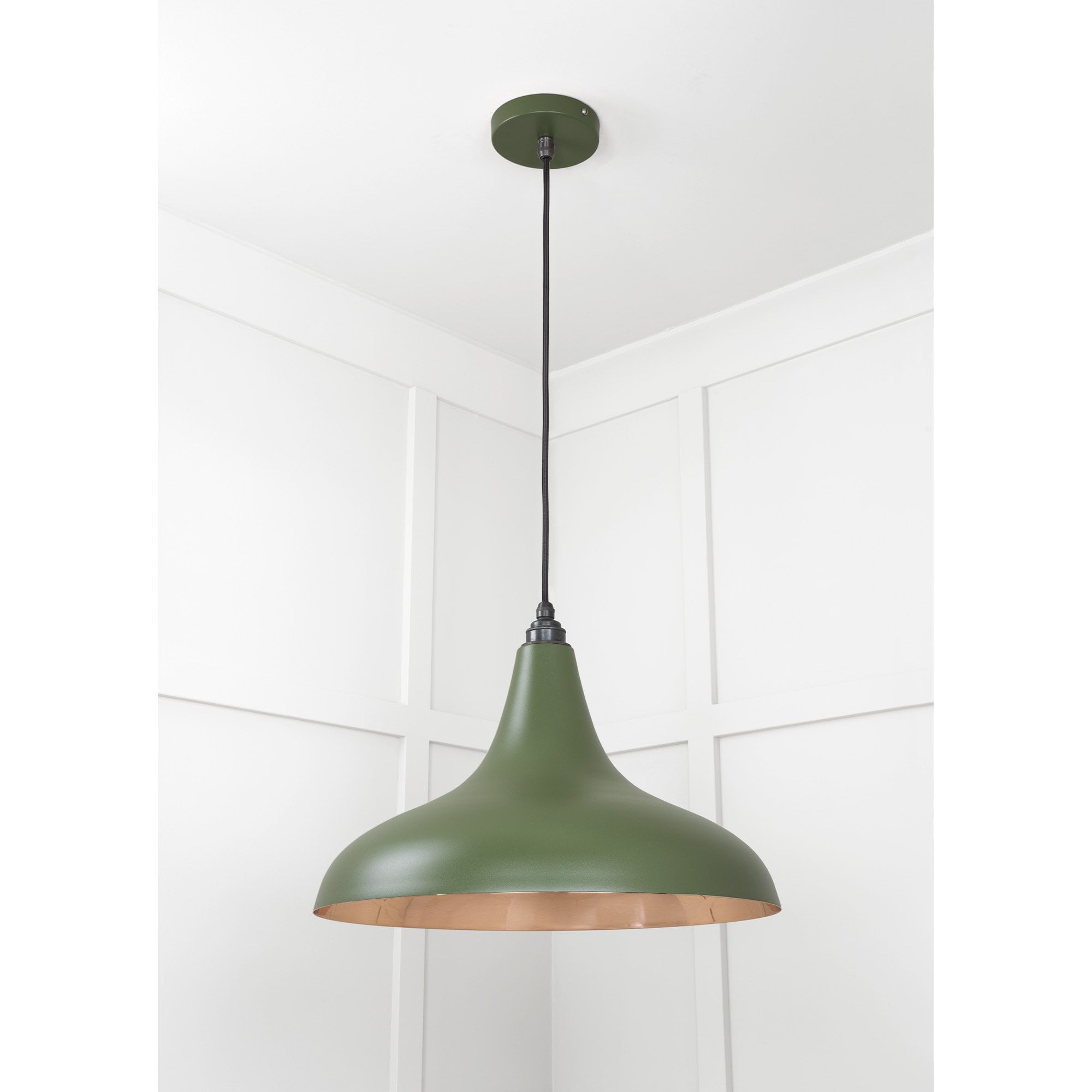 From The Anvil Smooth Copper Frankley Pendant - Heath (Earthy Green)