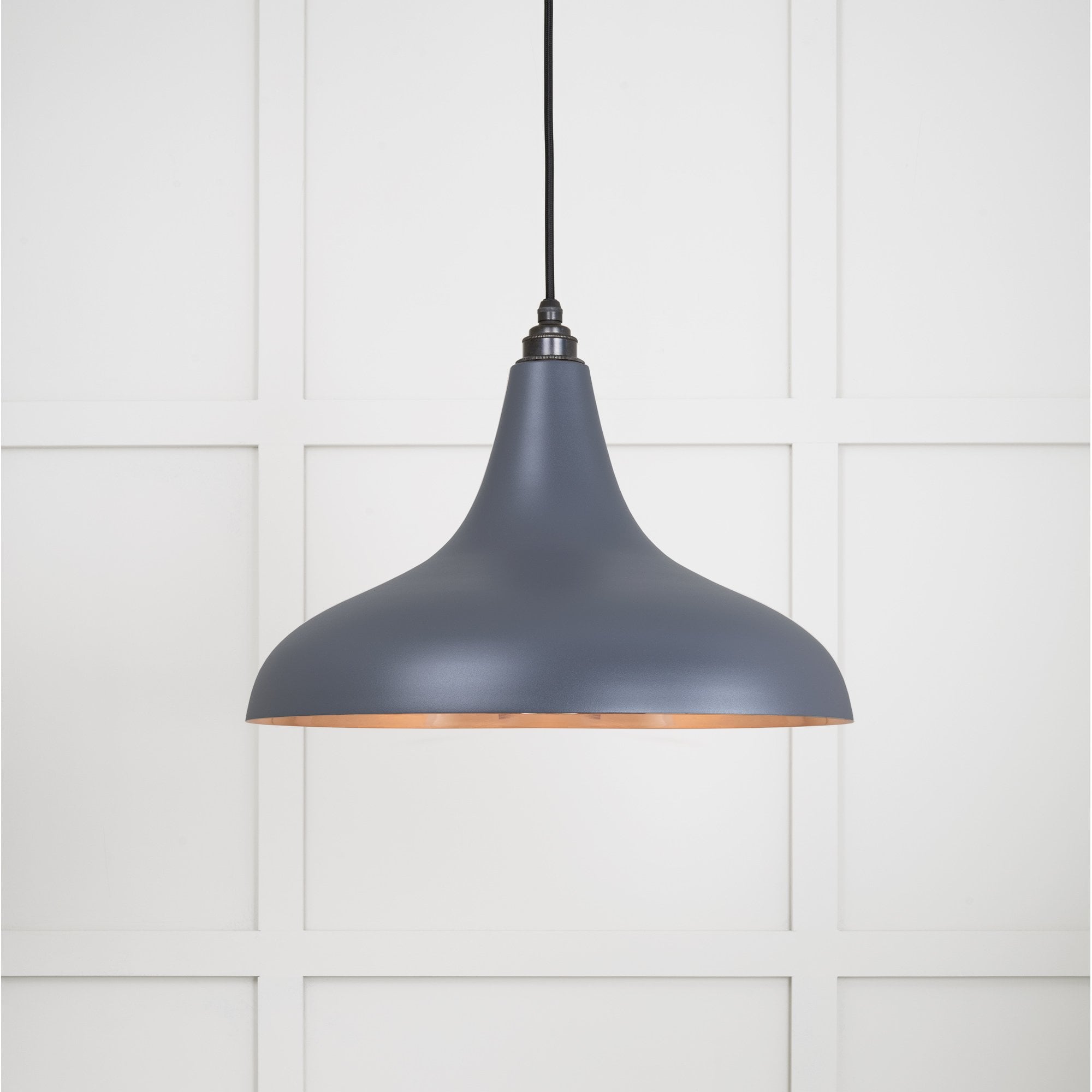 From The Anvil Smooth Copper Frankley Pendant - Slate (Mid Grey)