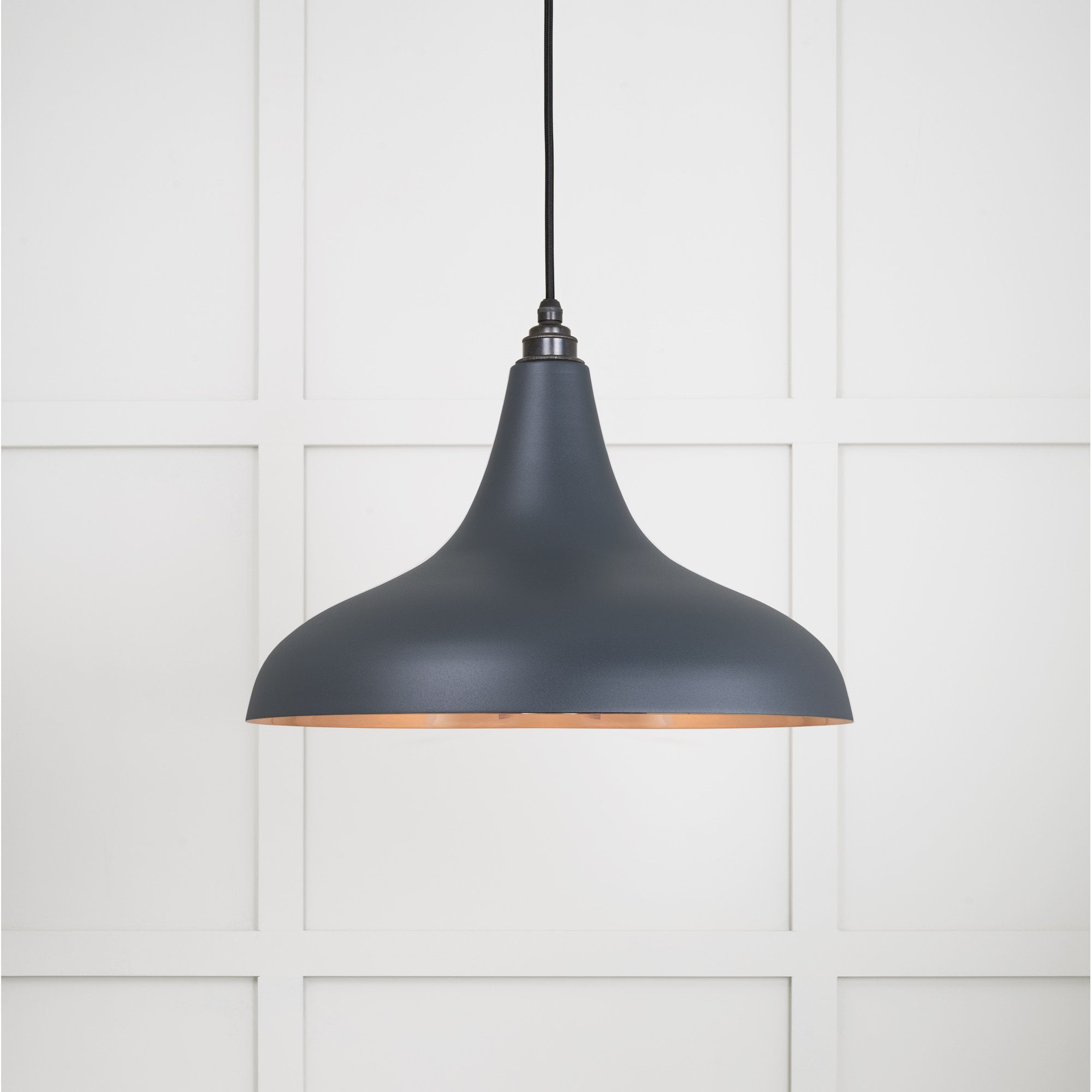 From The Anvil Smooth Copper Frankley Pendant - Soot (Dark Grey)
