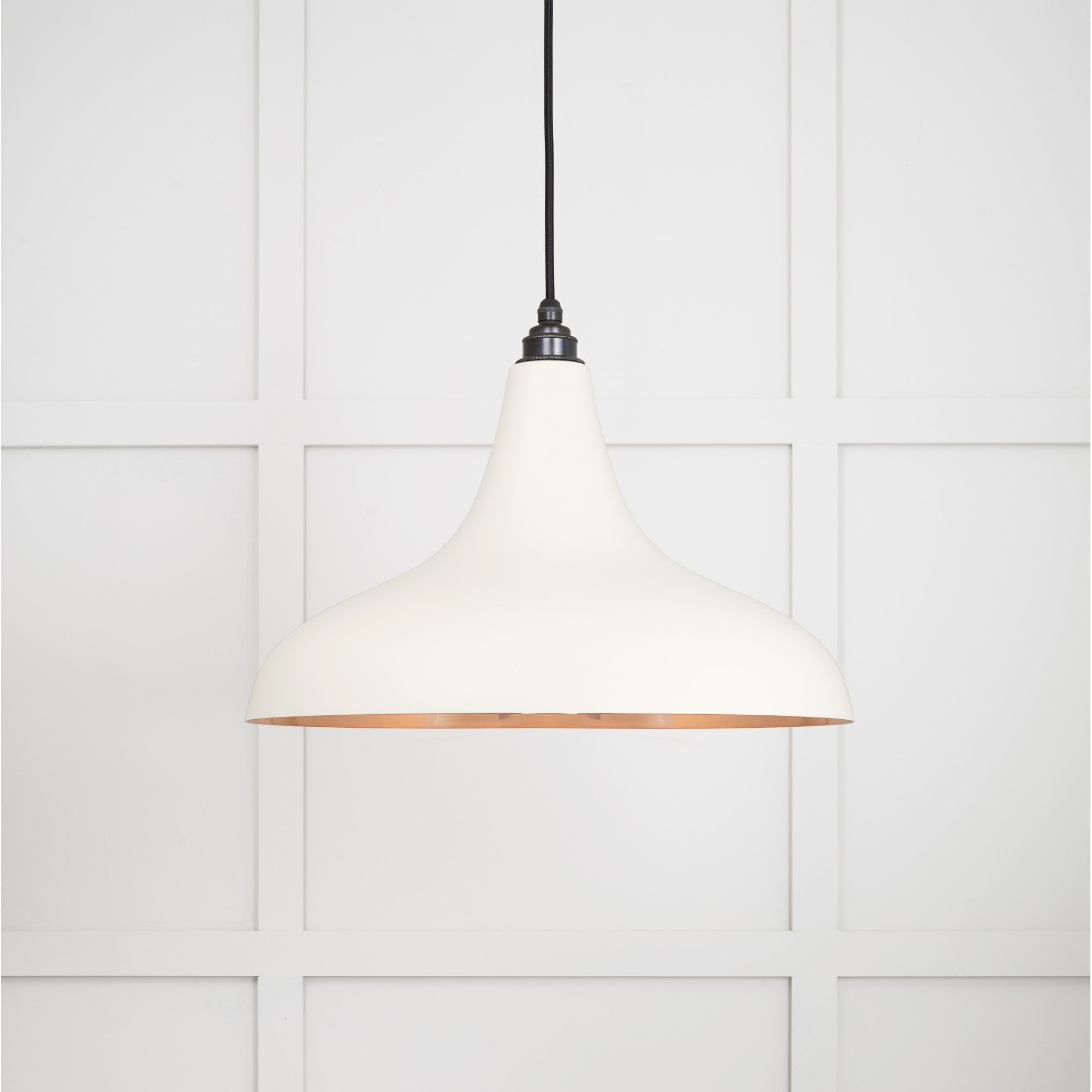 From The Anvil Smooth Copper Frankley Pendant - Teasel (Off White/Cream)