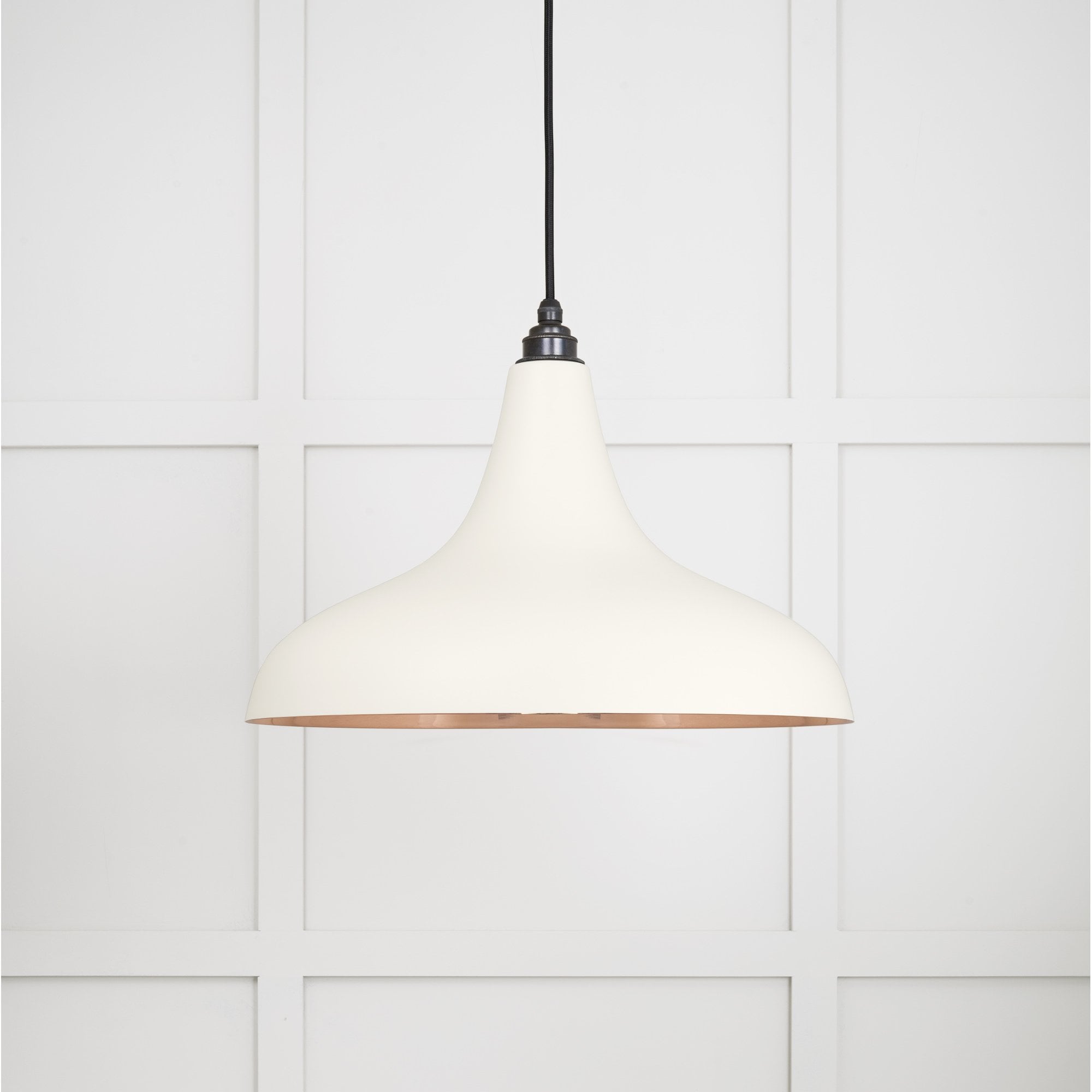 From The Anvil Smooth Copper Frankley Pendant - Teasel (Off White/Cream)